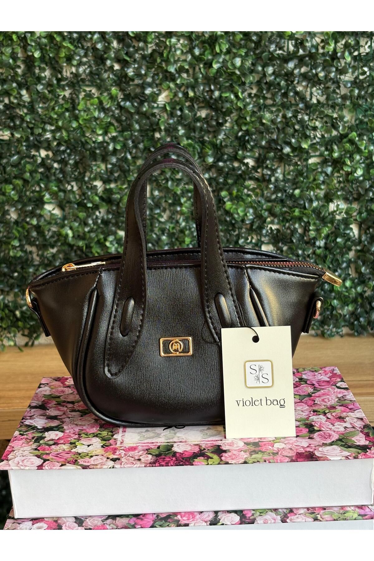 Moda Lime Kadın Mini Tasarım Siyah Yumuşak Derili Kutu Çanta