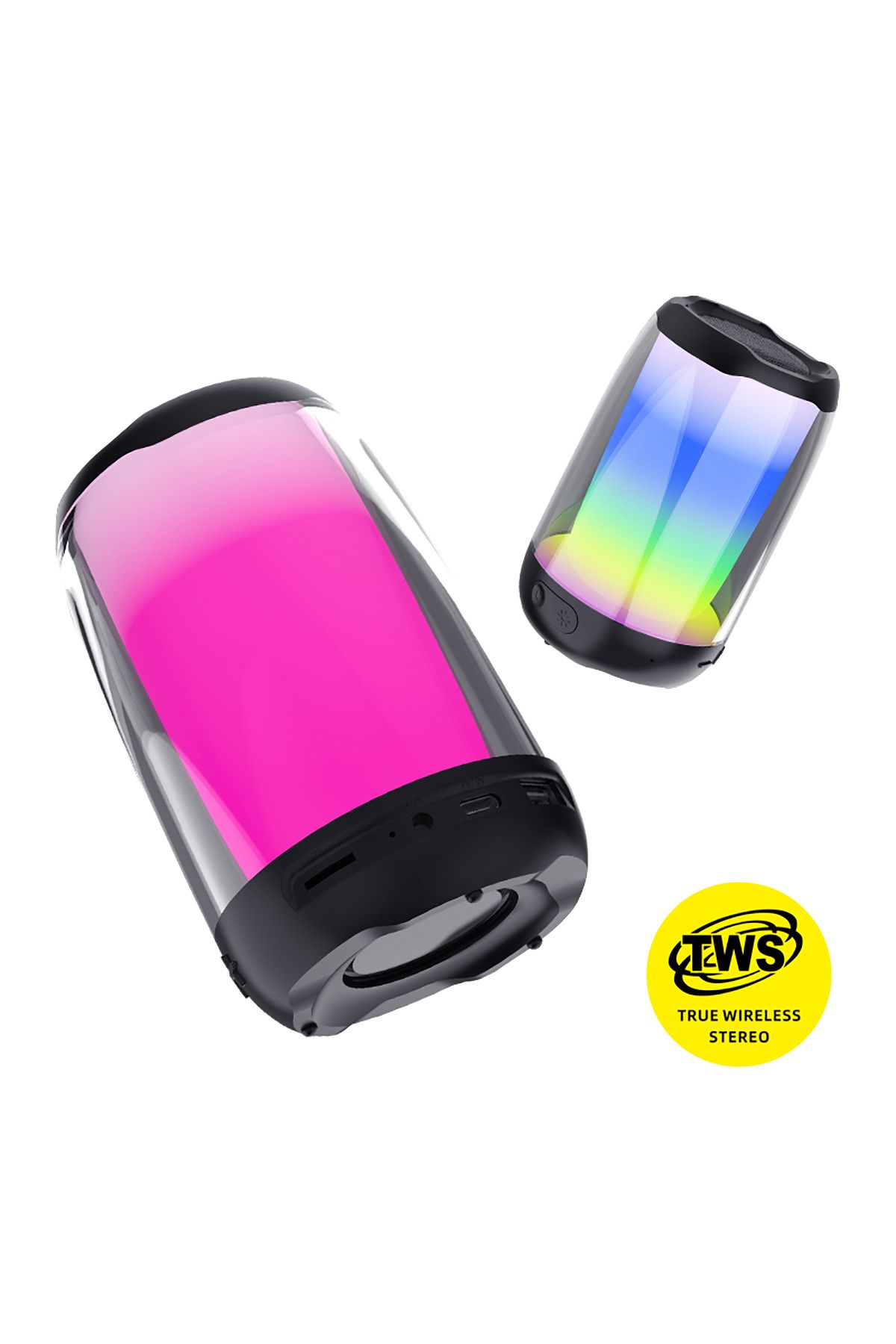 Canpay Taşınabilir RGB Aydınlatmalı Kablosuz Hoparlör 45mm Güçlü Ses, Uzun Pil Ömrüyle Sınırsız Eğlence