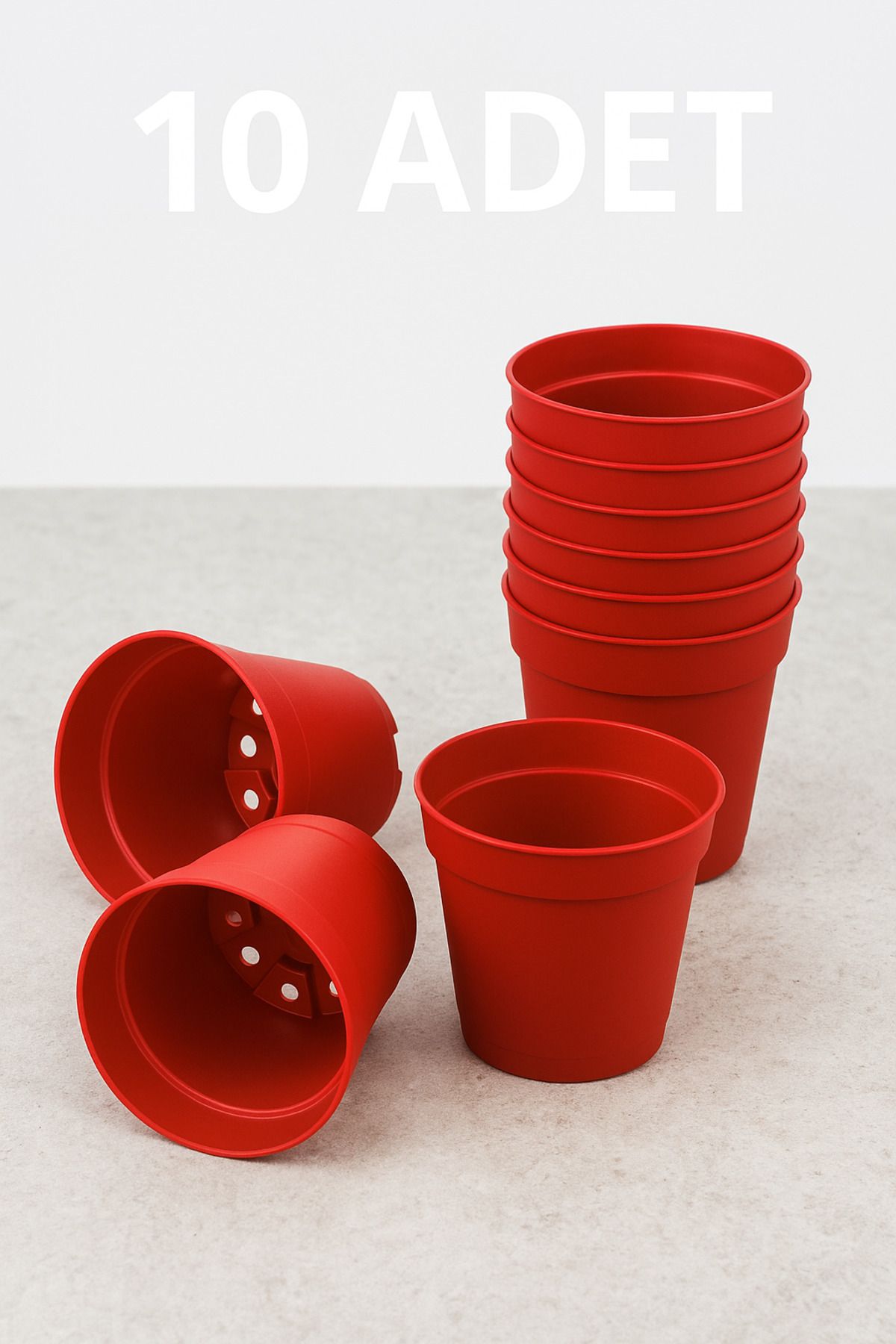 Atolye Doruk Üretim Saksı 10 Adet 5,5x5 Cm Kaktüs Sukulent Üretim Saksısı Renkli Plastik Küçük Saksı Kaktüs Saksı