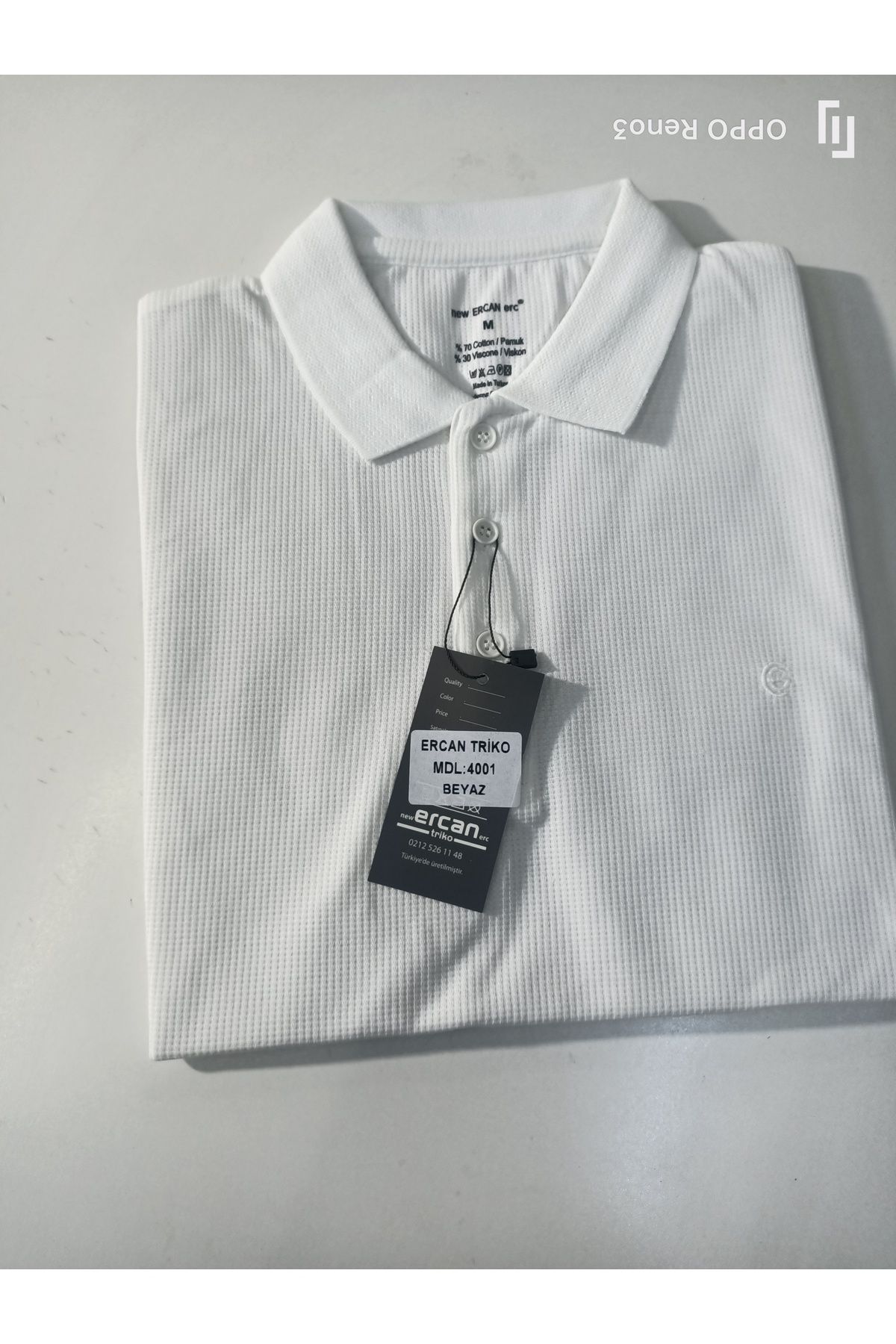 ercan triko reguler fit cepsiz WAFFLE yakalı t-shirt