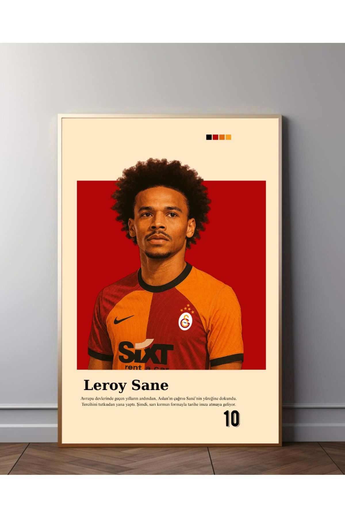 Bugucreative Leroy Sane Çerçevesiz Poster,Galatasaray,Futbol,Tablo Ölçülerinde Çerçevesiz Poster