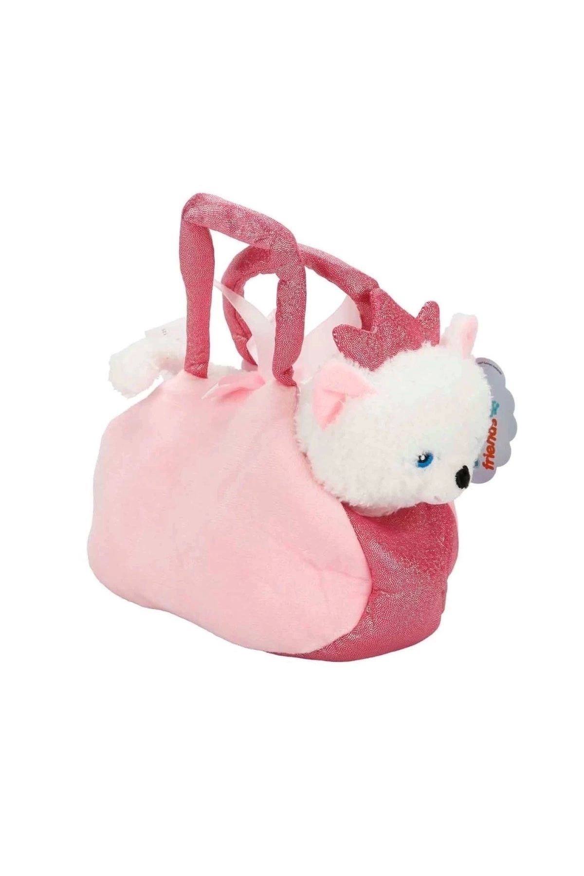 shop 4775 Peluş Kedi Köpek Taşıma Çantalı 20 cm -Sunman