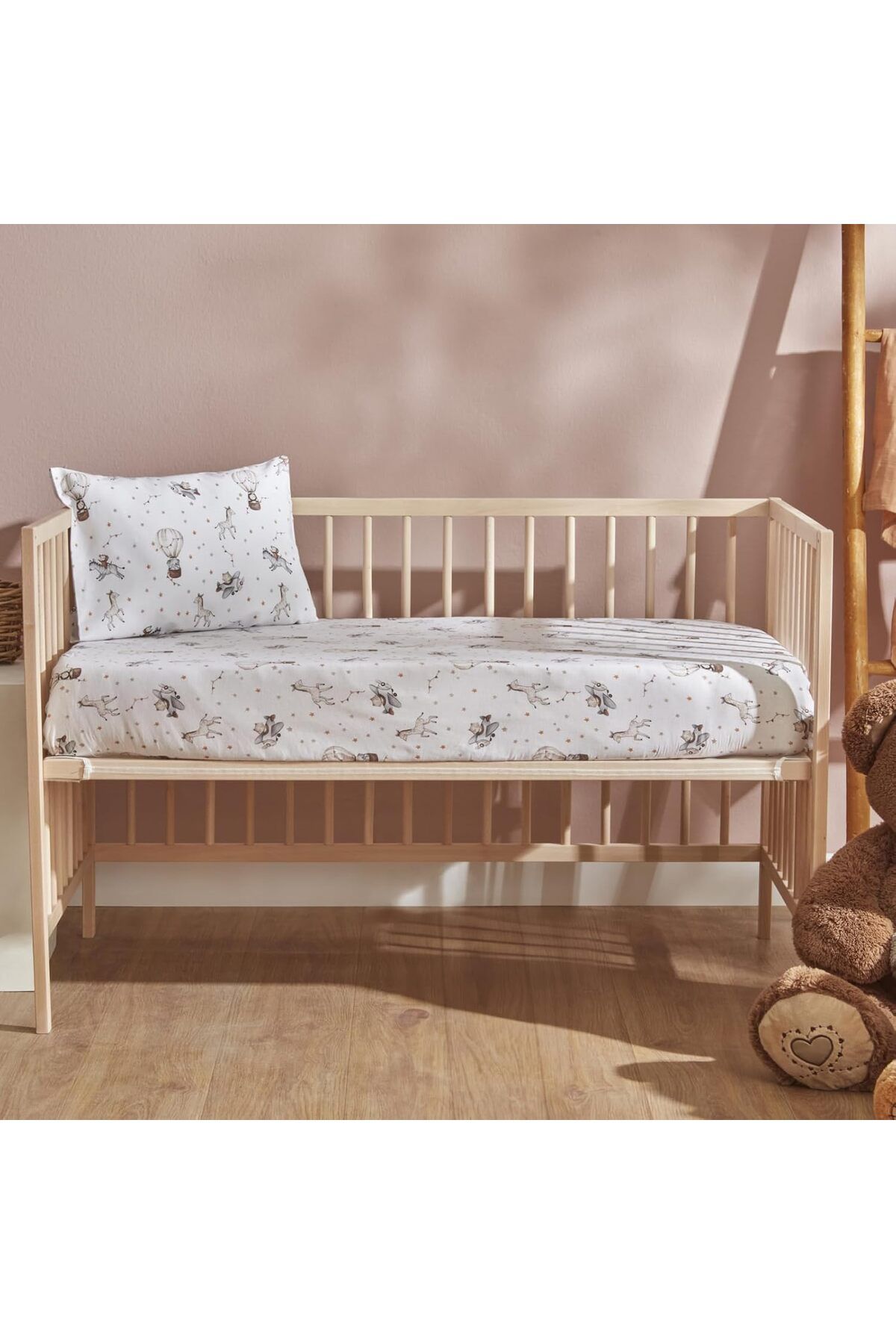 yenibagshop Home Bebek Safari Yastık Çarşaf Set