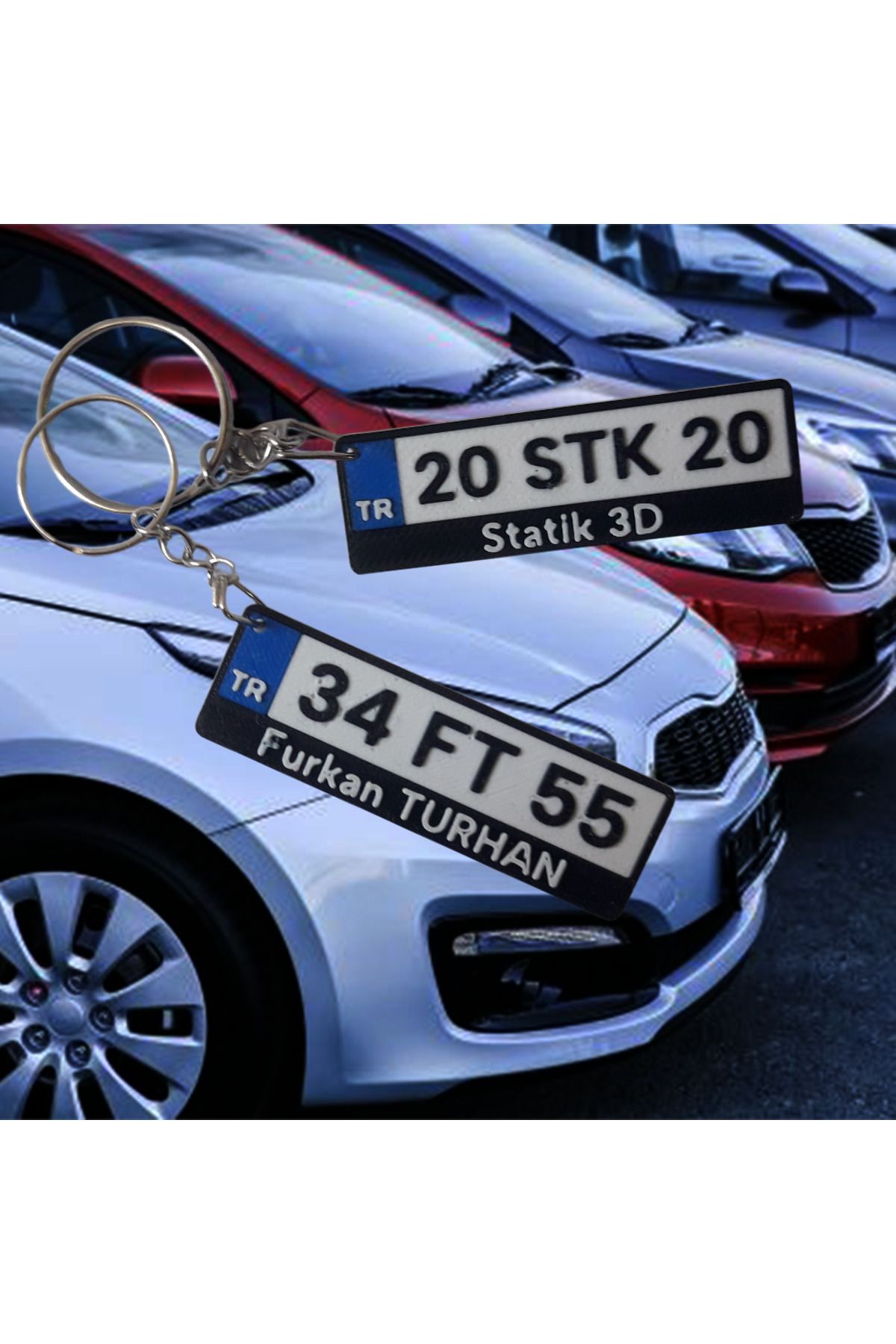 Statik 3D Özelleştirilebilir Plaka Anahtarlık