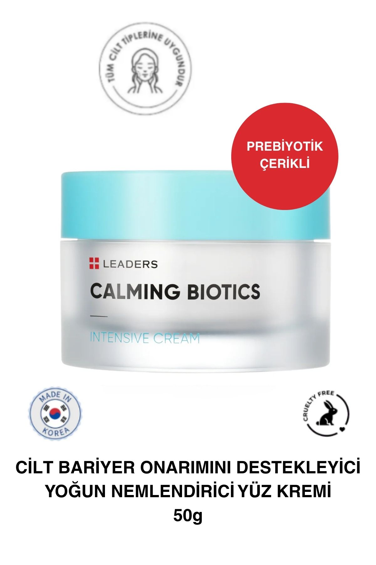 Leaders CİLT BARİYER ONARIMINI DESTEKLEYEN YOĞUN NEMLENDİRİCİ YÜZ KREMİ 50g