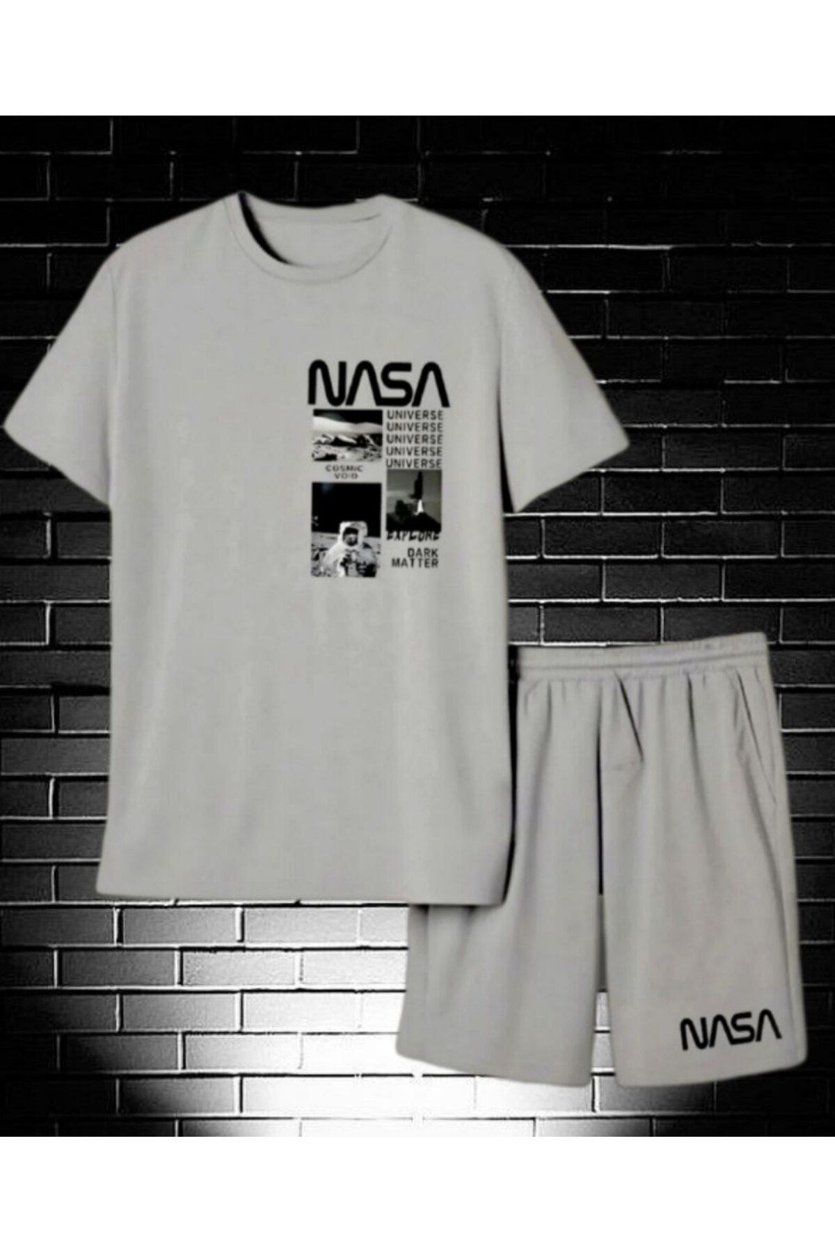 REBRAND Oversize T-shirt Takımı - Baskılı Alt Üst şort Takımı