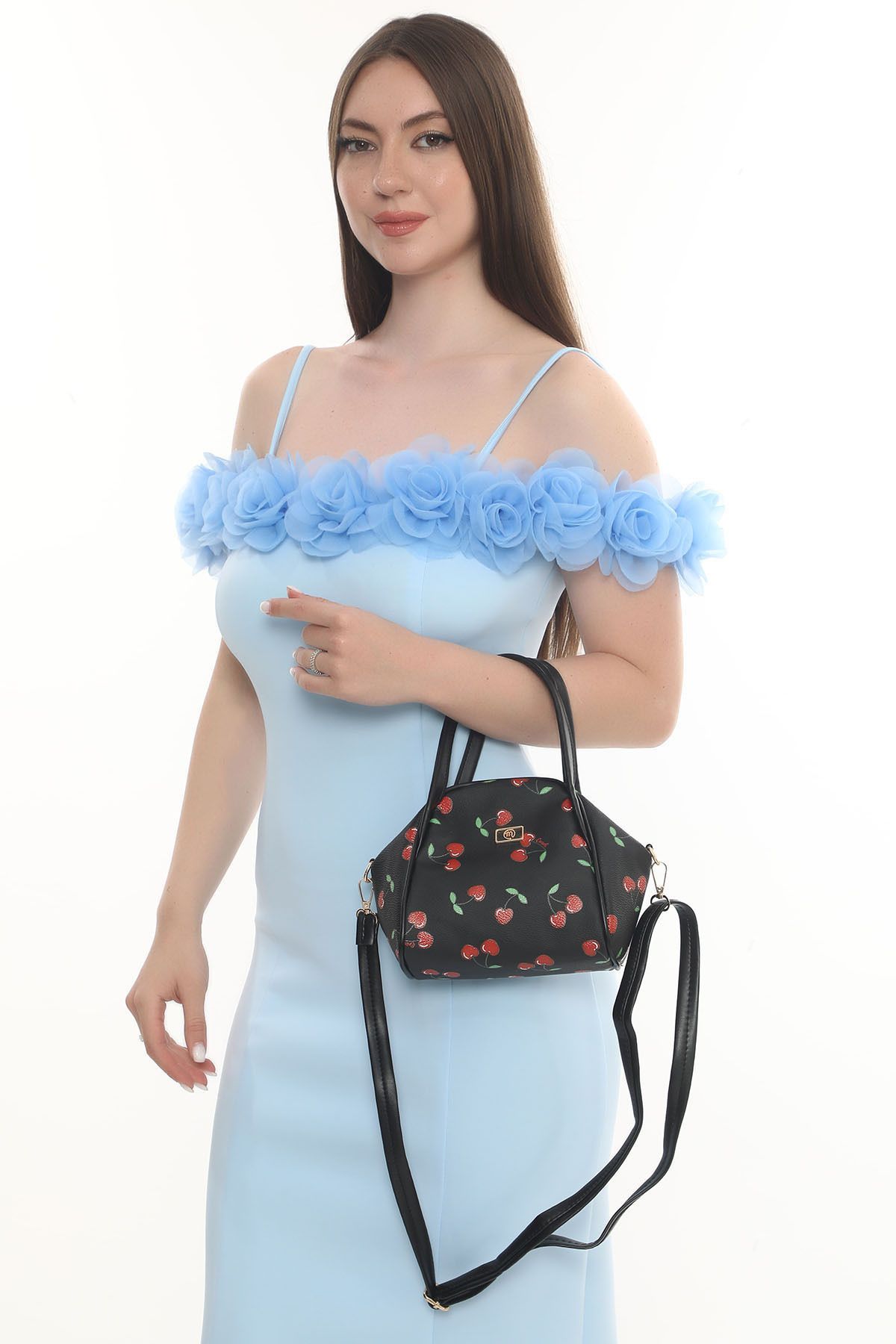 By-Kuss-Cherry Patterned Mini Bag 6