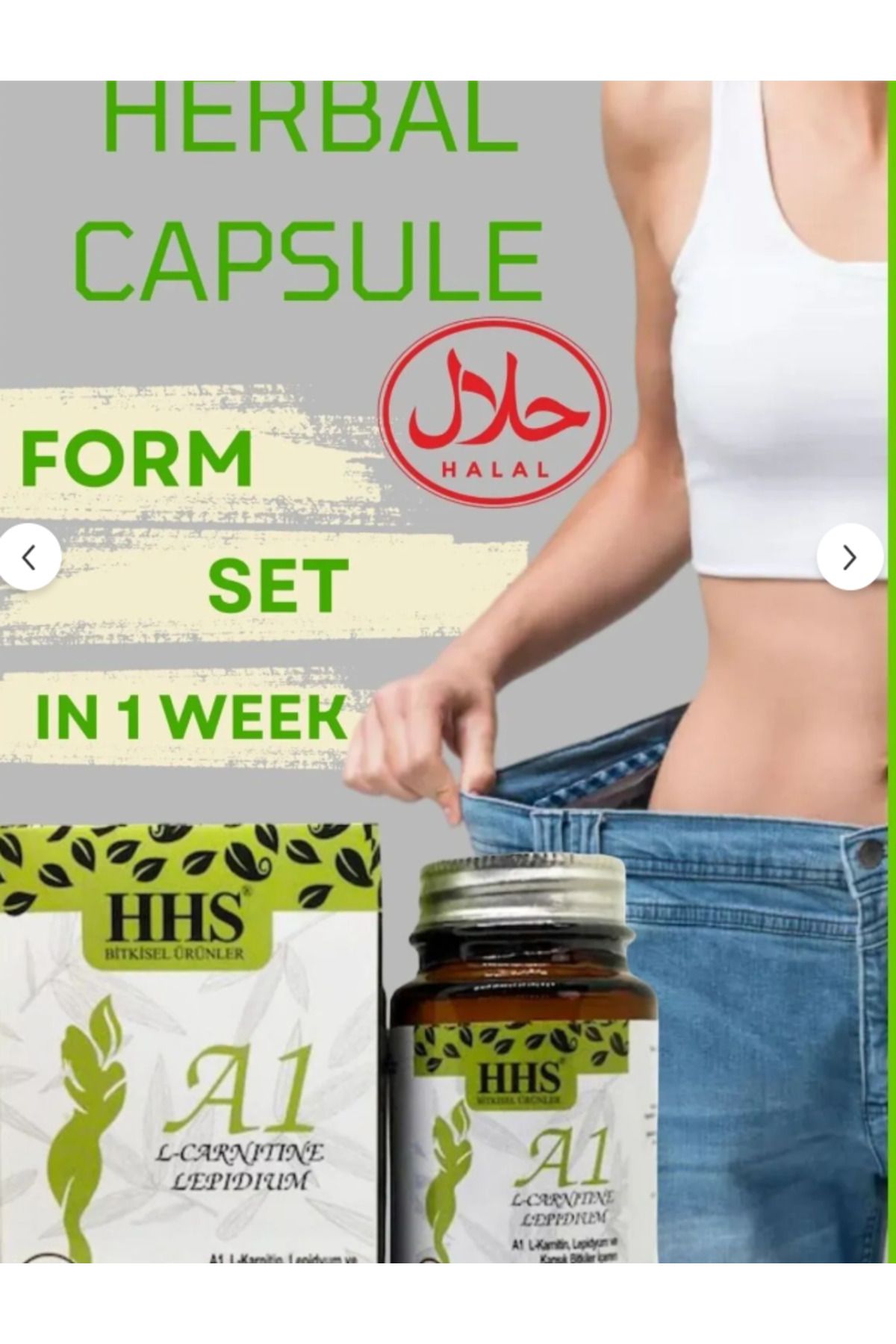 HHS DOĞAL BİTKİSEL ÜRÜNLER Hhs A1 L-carnitine Lepidium A1 Kapsül Form Detoks Ürünü 30 Adet