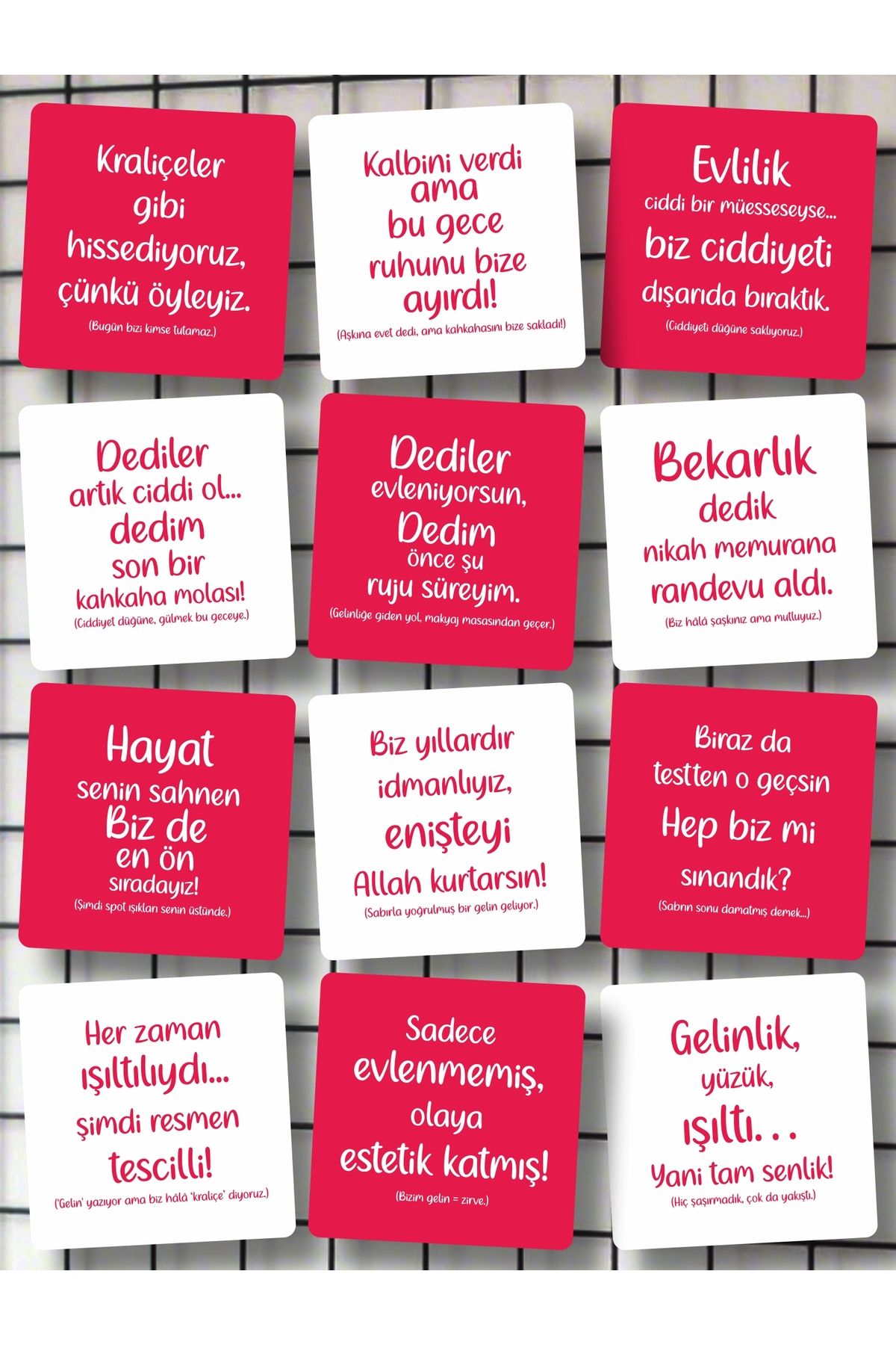 Sweex 12 Adet Bekarlığa Veda Kırmızı-Beyaz Kart Seti – Parti Temasına Uygun Eğlenceli Kartlar
