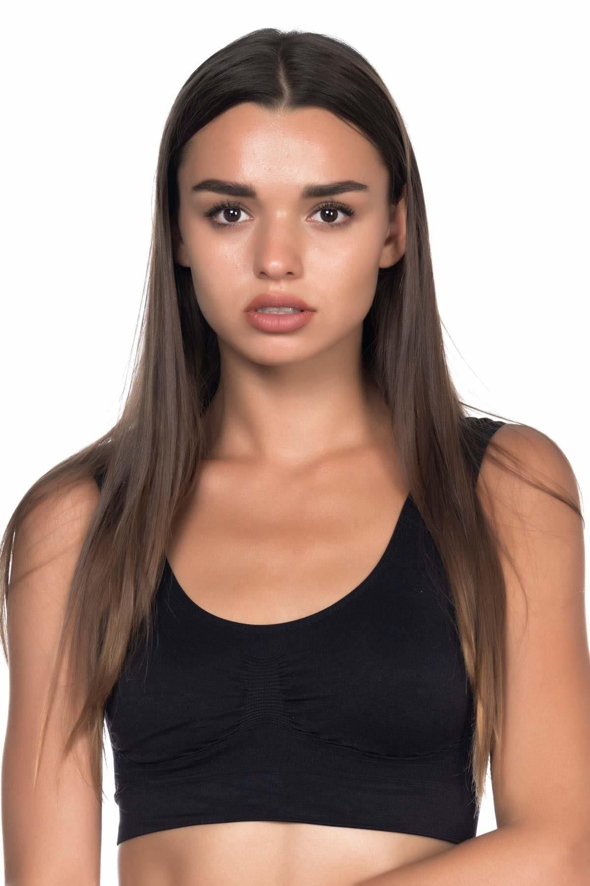 bazaar-turkey all you need SİYAH MI Emay 4021 Pedli Kalın Askılı Büstiyer