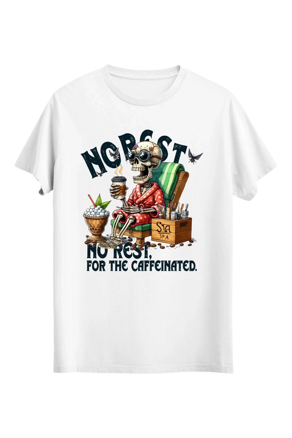 srcmarket Dark Gothic Severlere Özel, Norest Kurukafa Baskılı Unisex Tshirt