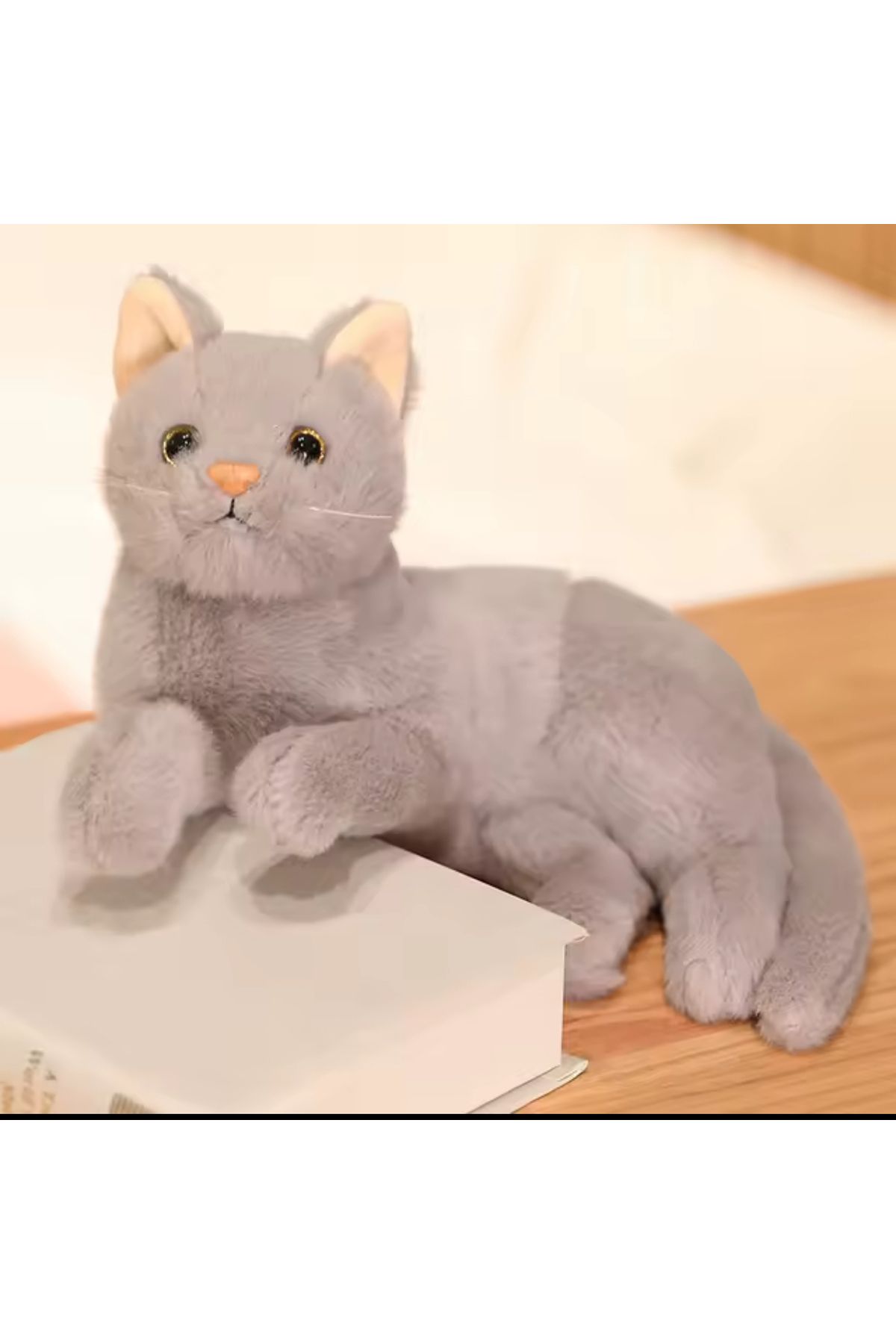 Charmer princesses peluş kedi oturan kedi peluş oyuncak uyku arkadaşı kedi gerçek kedi hissi ithal 30 cm kedi