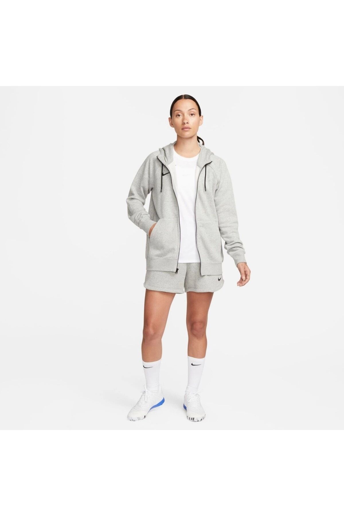 Nike Dry Park 20 Kadın Kapüşonlu Ceket Gri Cw6955-063
