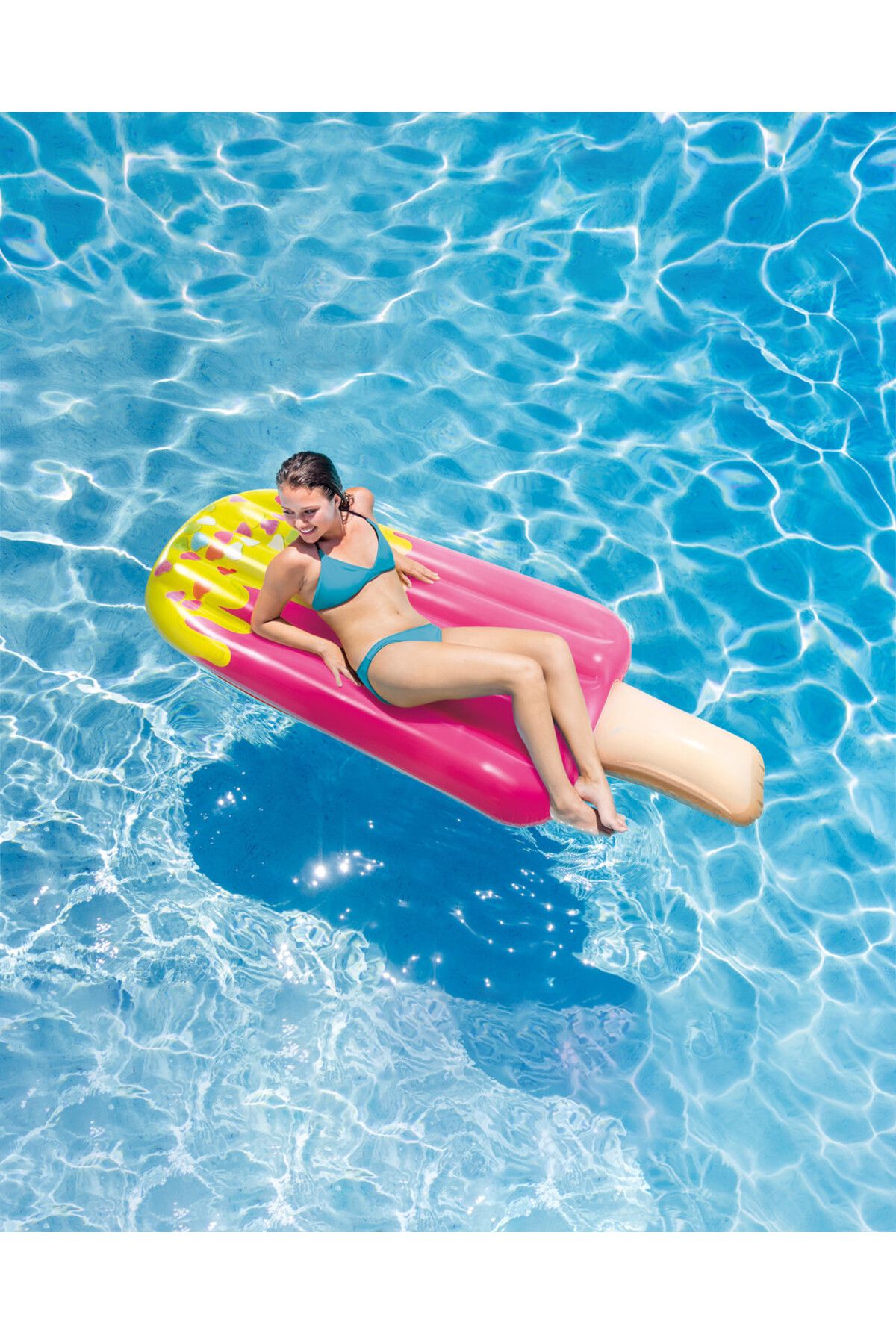 Intex Renkli Dondurma Tasarımlı Şişme Deniz Yatağı- 183x76 cm