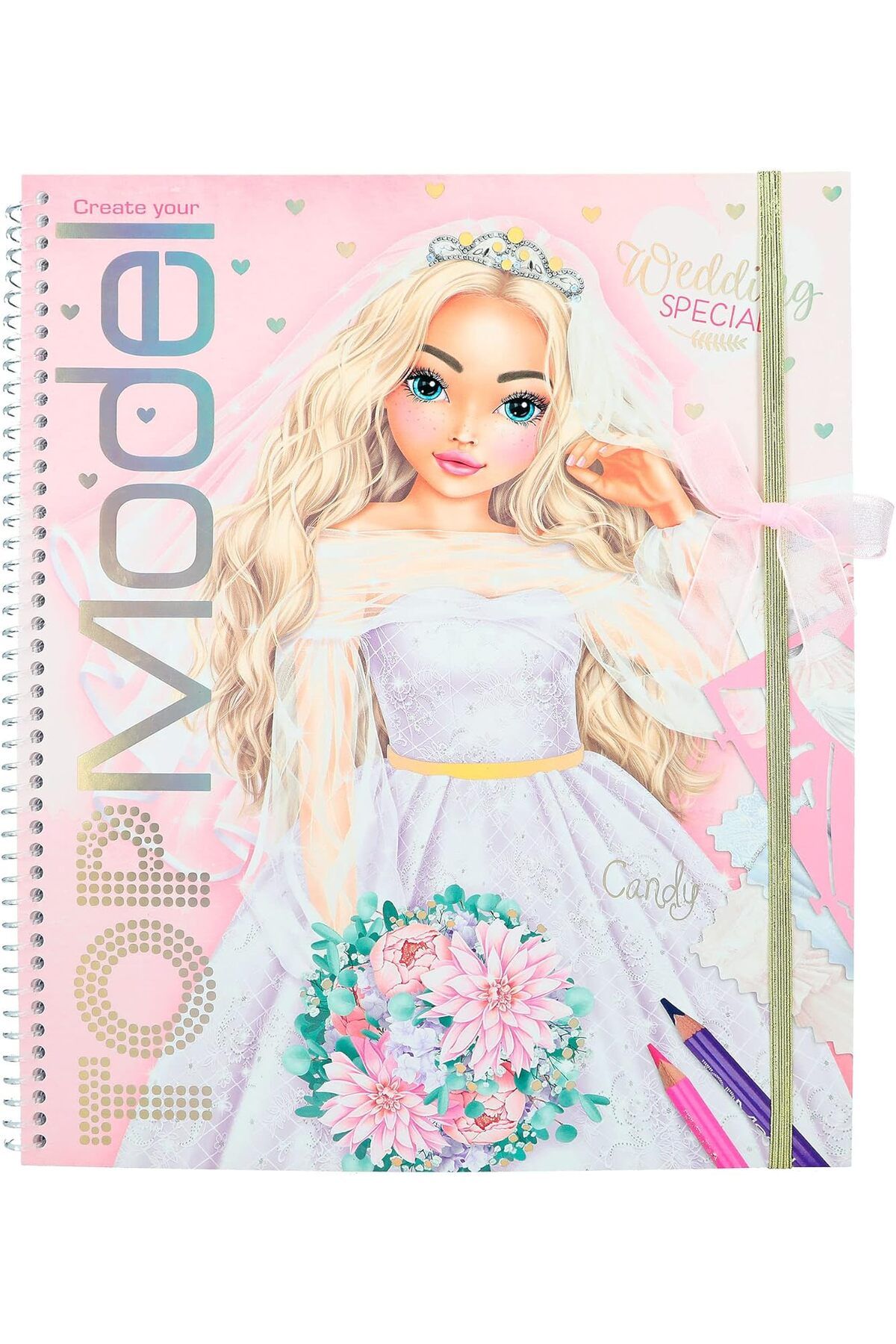 STOREMAX jvnnastore 12393 Create your TOPModel Wedding Special - Çıkartma Defteri, 60 Sayfalık Güzel Kıy