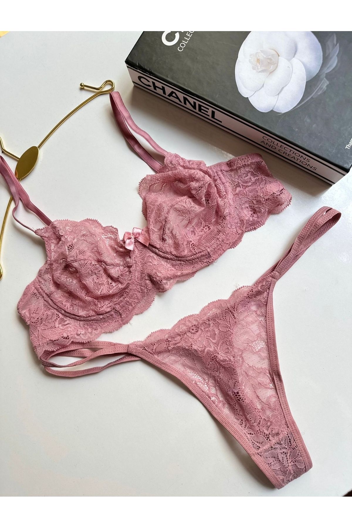 Twear Pinterest model dantelli iç çamaşır takımı