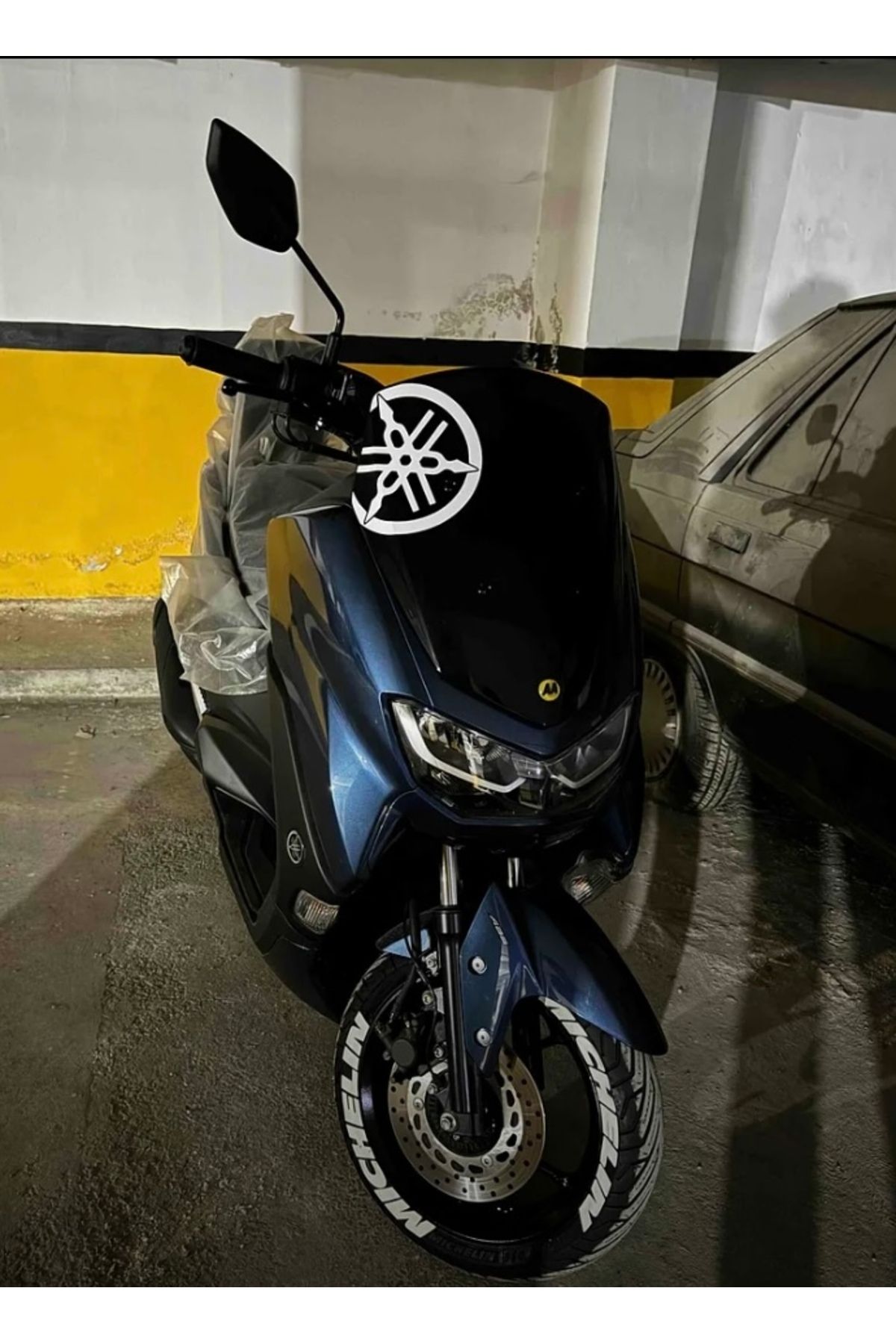 Axion Garage Yamaha Logosu 15 CM BEYAZ