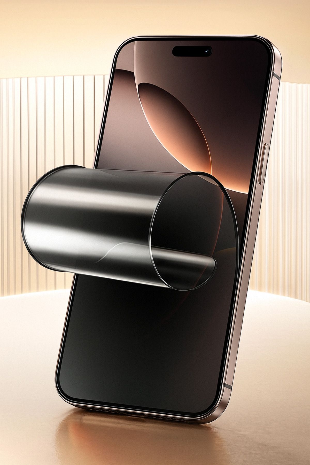 EDELFU iPhone 12 - 12 Pro Mat Buzlu Hayalet Ekran Koruyucu Esnek ve Yandan Gözükmez Nano Film