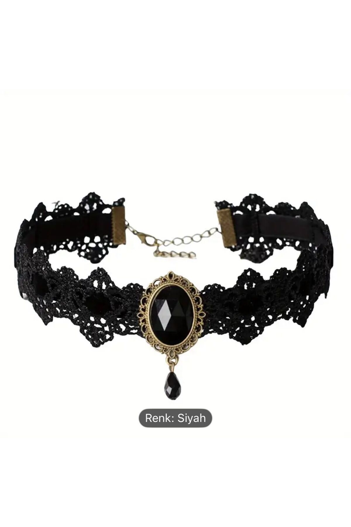 killstar Siyah Dantel Choker Gotik Kolye