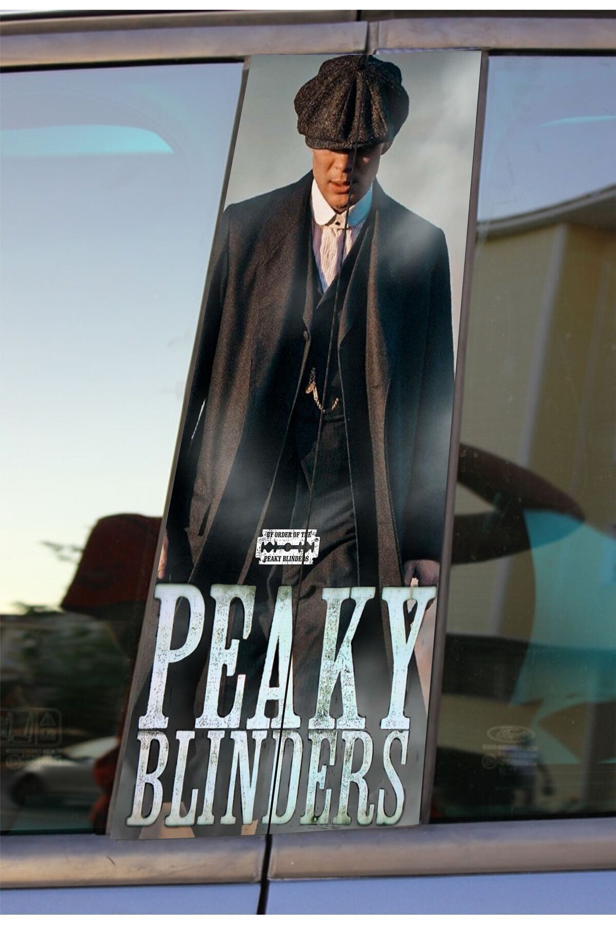 MS Major Selection Peaky Blinders Shelby Baskılı Araç Kapı Direk Kaplama Folyo Sticker 2'li (Sağ&Sol)