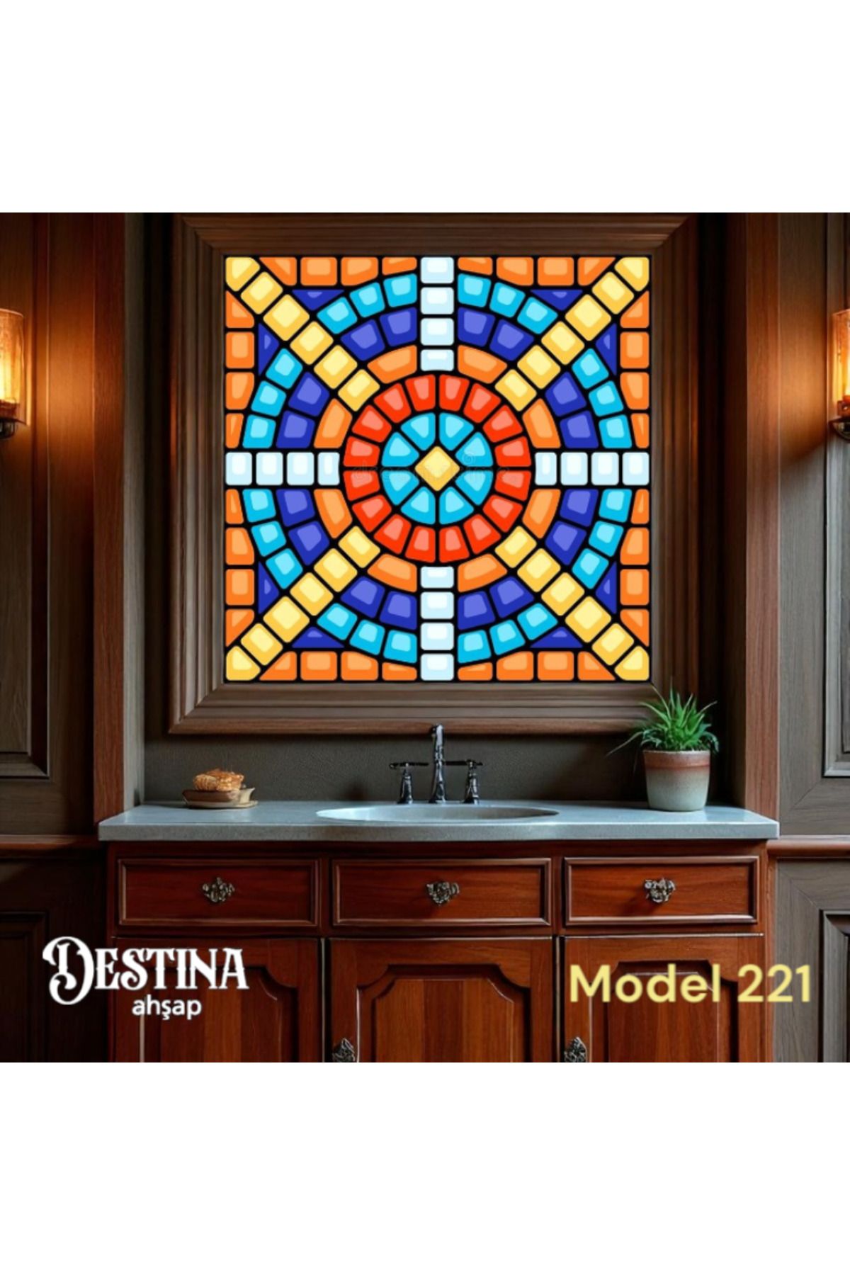 Destina Ahşap Mandala Boyama Seti- Ahşap Boyama- Model 221