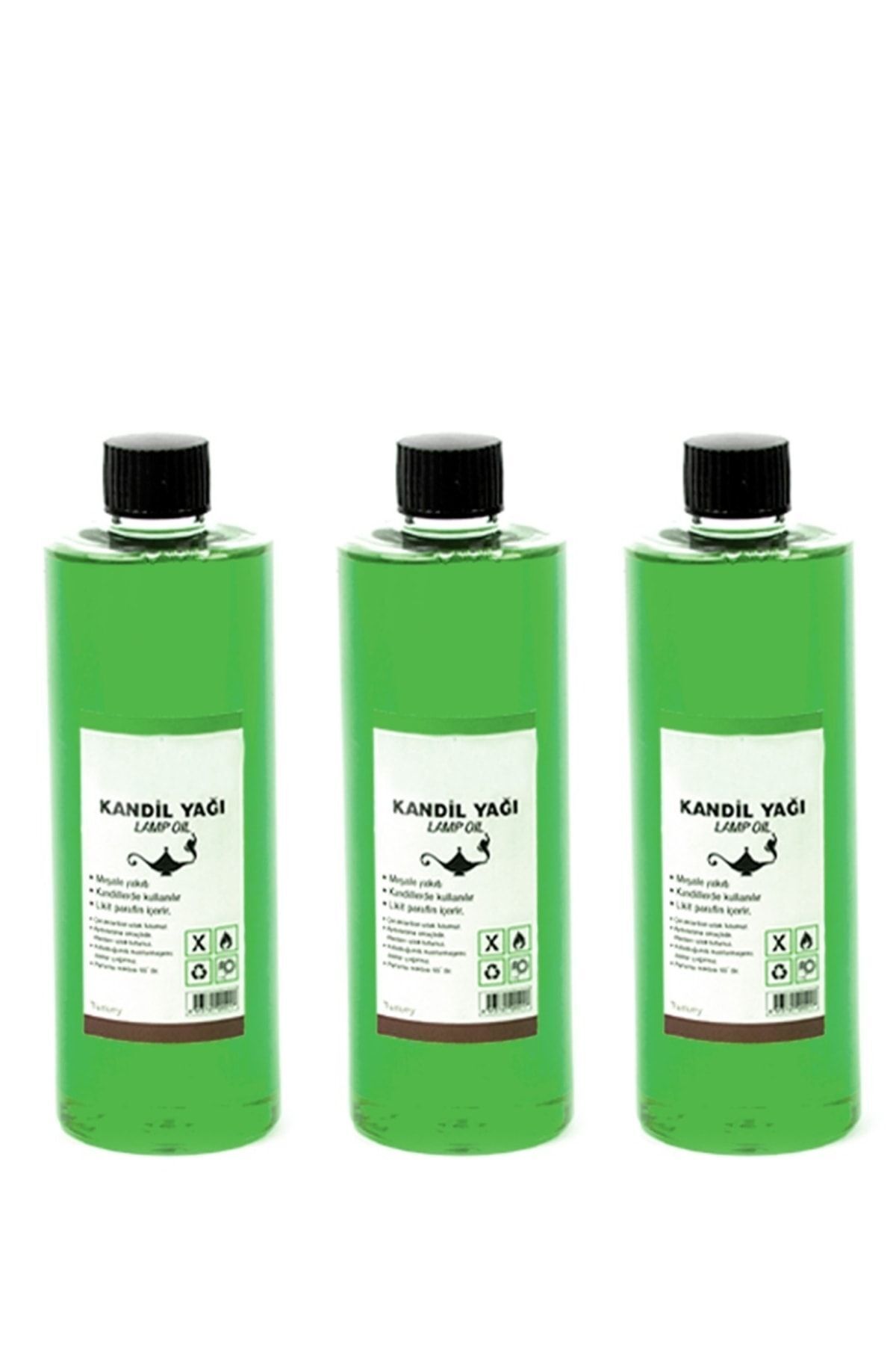Elioure Yeşil Kandil Yağı 400 ml 3'lü set, doğal ve ferahlatıcı aromalı ürün