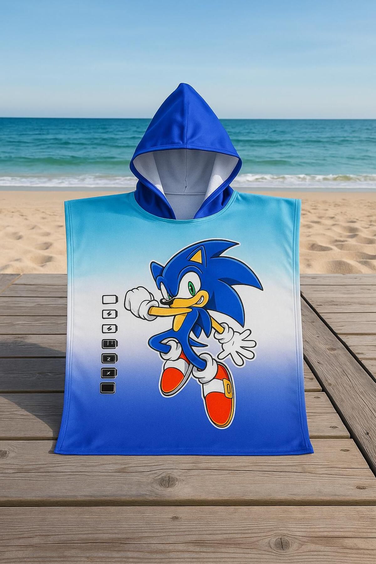 Pukka Boz LASİS Çizgi Flim Karekterli Sonic Havlu Panço