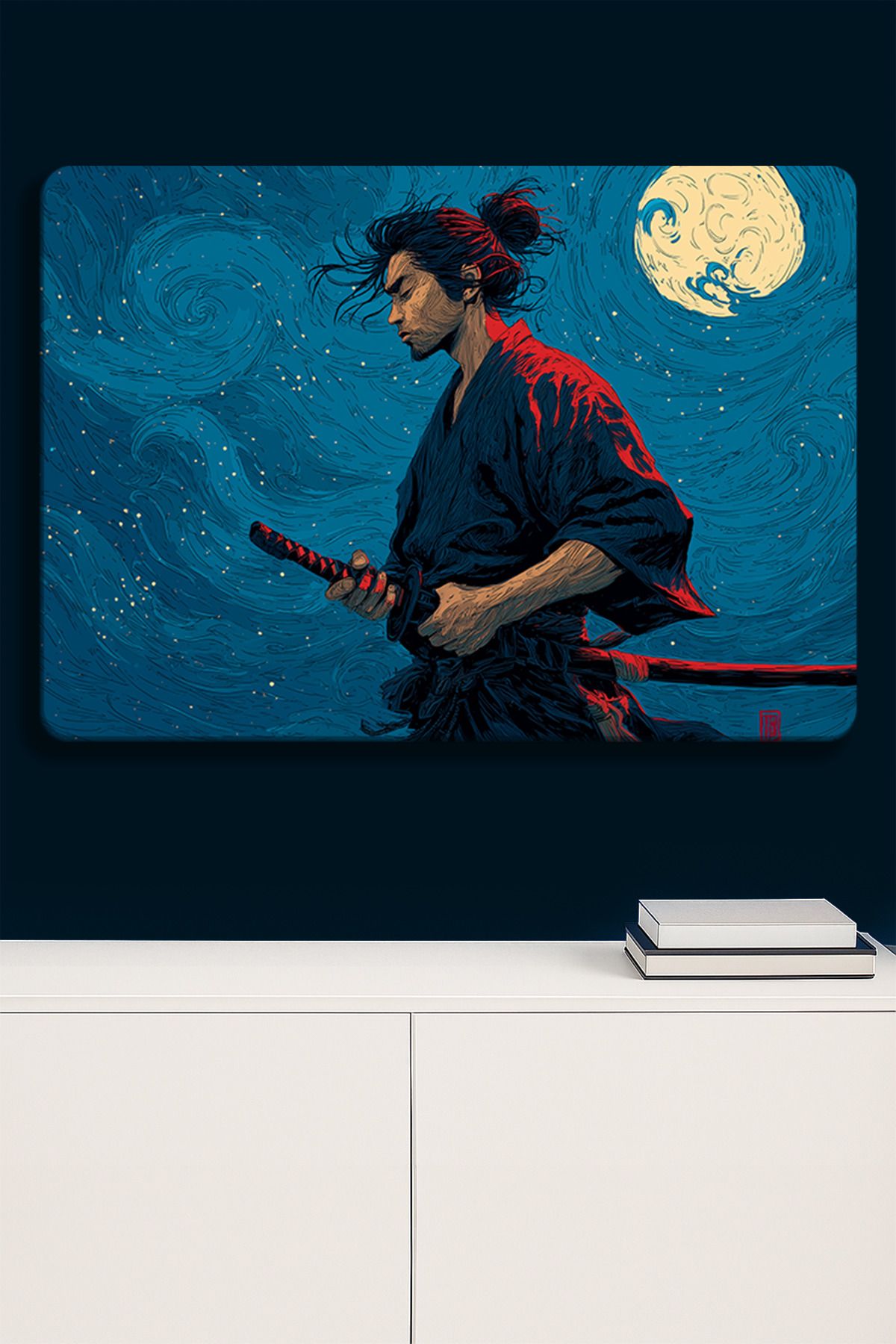 SPLASH Ay Işığında Samuray - Metal Poster