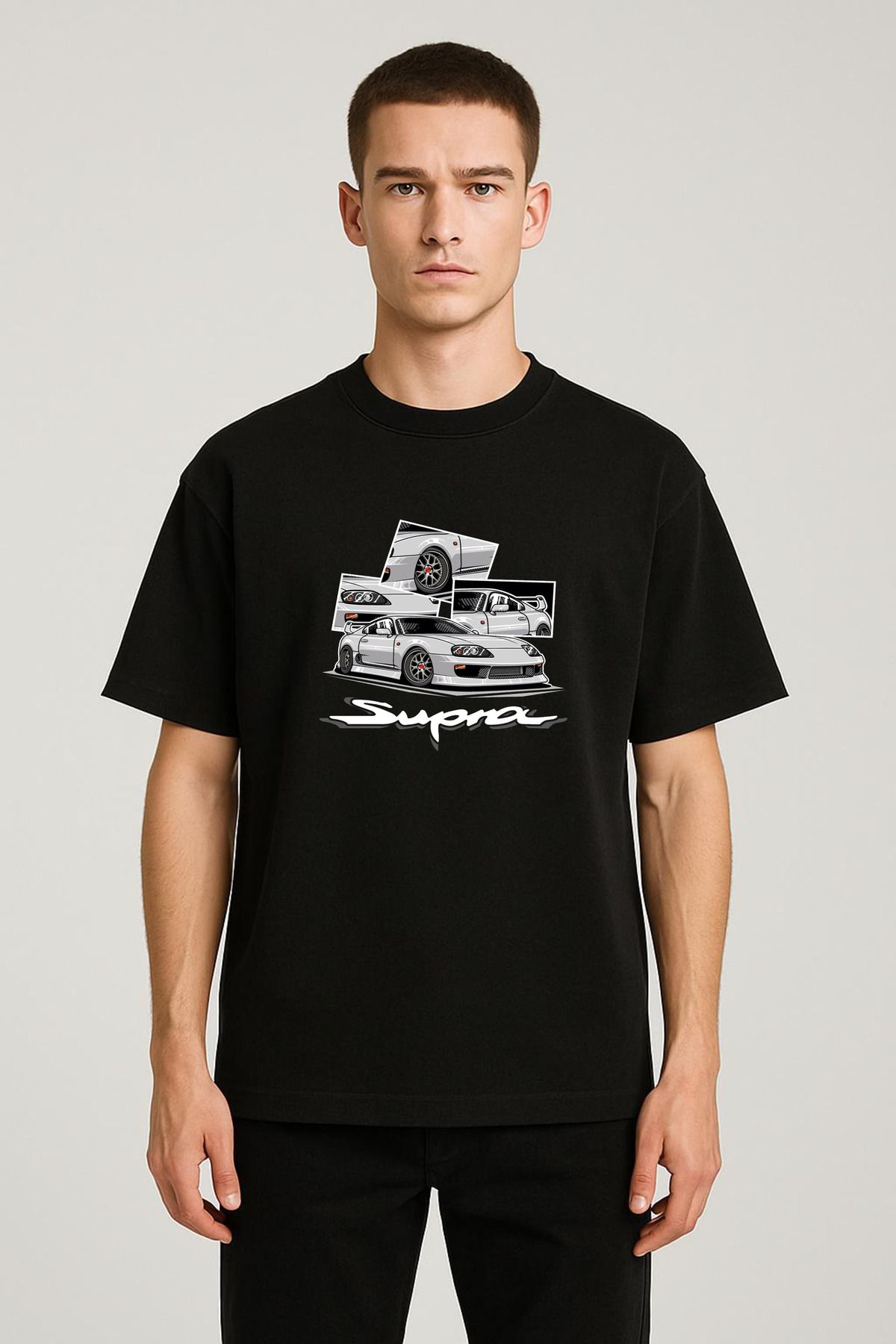 MODA Unisex Oversize Kalıp Supra Baskılı T-Shirt