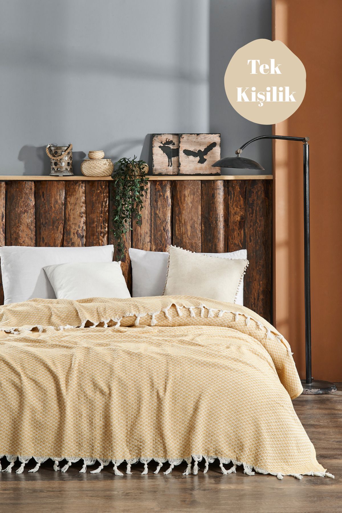 Casnack Hazal Model Hardal Tek Kişilik Pike 170x210cm