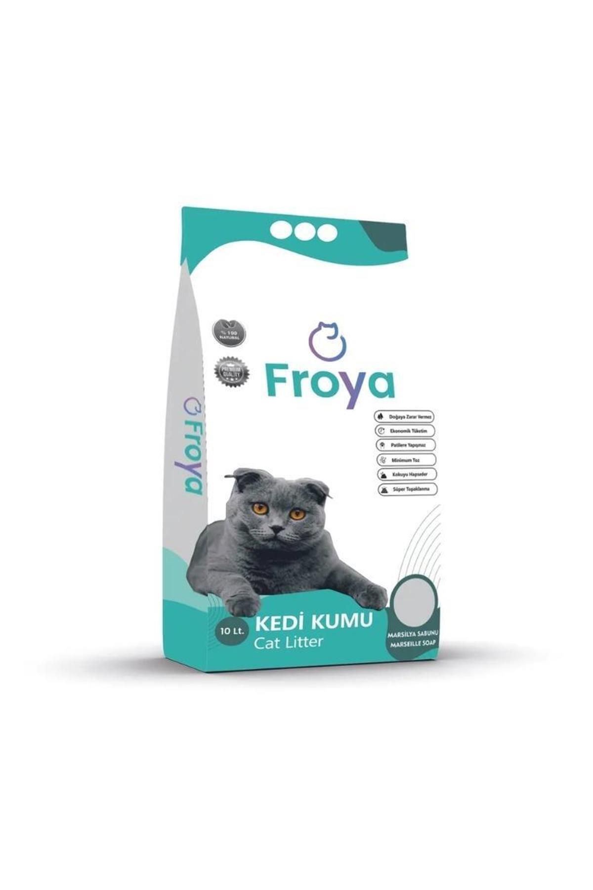 FROYA Topaklanan Sabun Kokulu İnce Taneli Kedi Kumu 10Lt