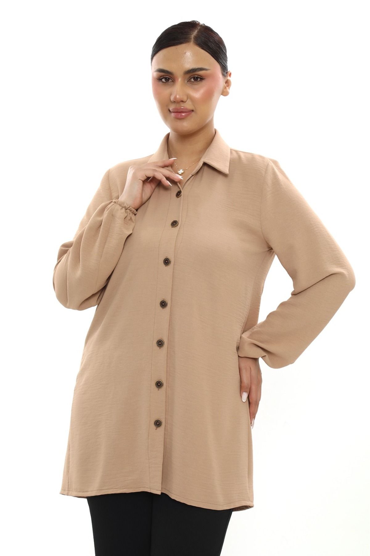 Butik Aerobin keten tunik