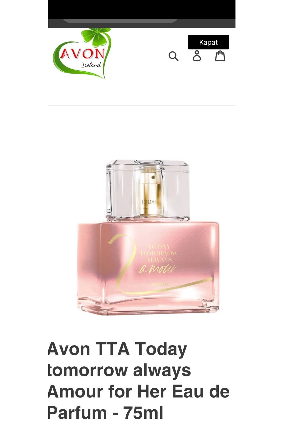 AVON tta today Tomorrow always amour parfüm 50 ml