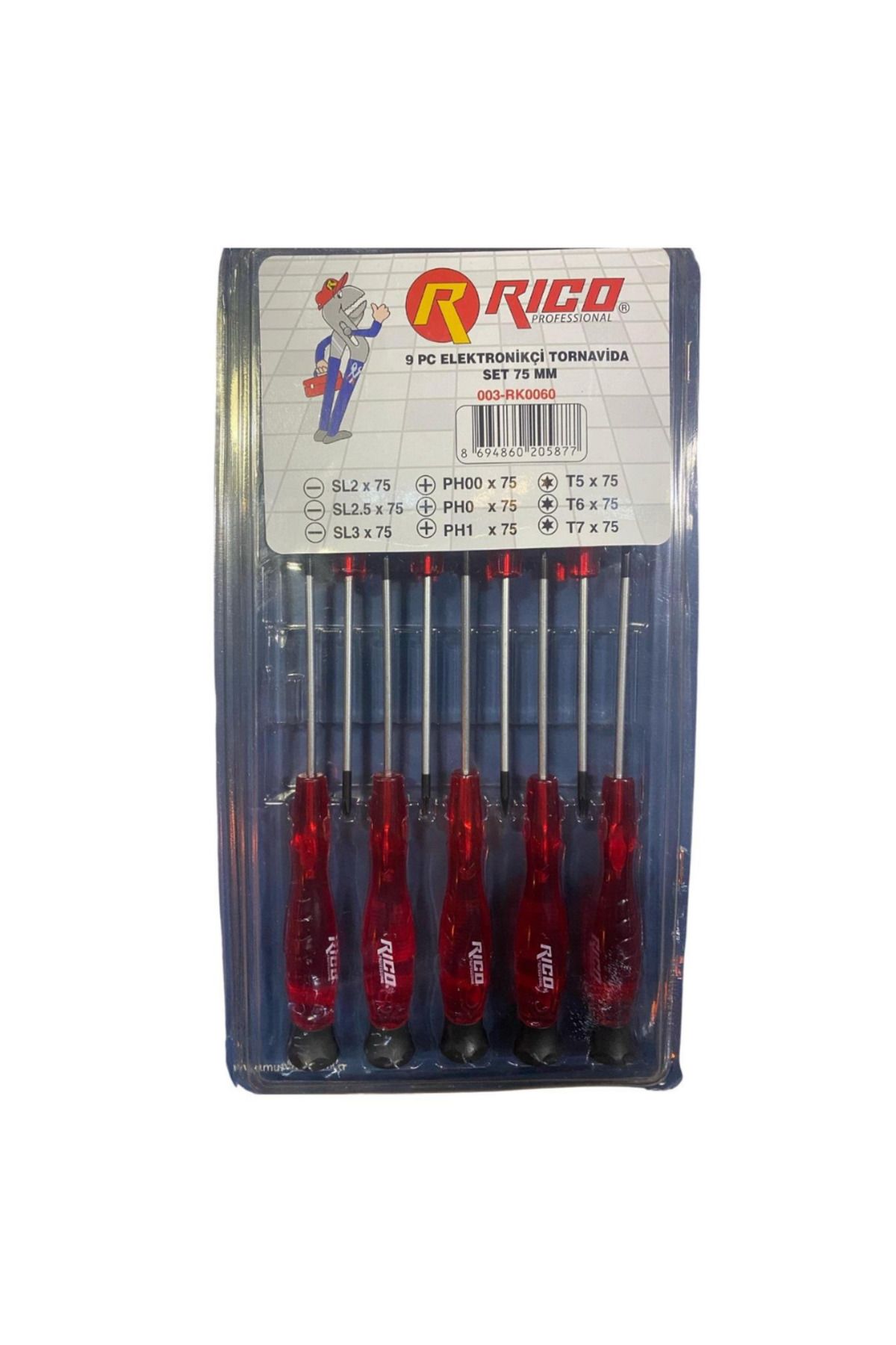 Rico 9 Adet Klemens Set 75mm