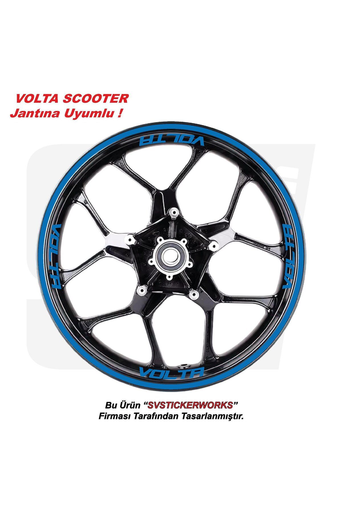 ARONA VOLTA Motosiklet Jant Şeridi 32'Li Set Sticker Etiket Modeli
