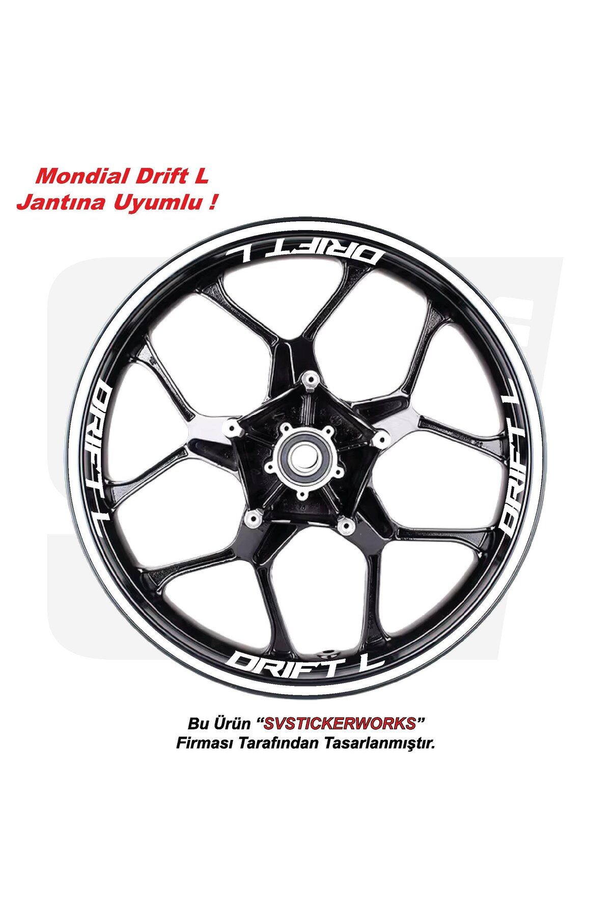 ARONA Mondial DRİFT L 125 Motosiklet Jant Şeridi 32'Li Set Sticker Etiket Modeli
