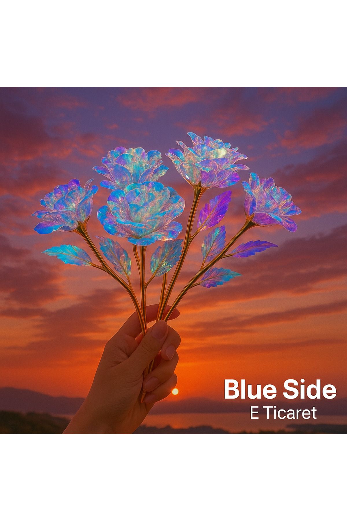 BLUE SİDE 1 Adet Sonsuzluk Gülü Hediyelik Gül Ev Ve Dekor Gülü Sevgiliye Hediye Gülü