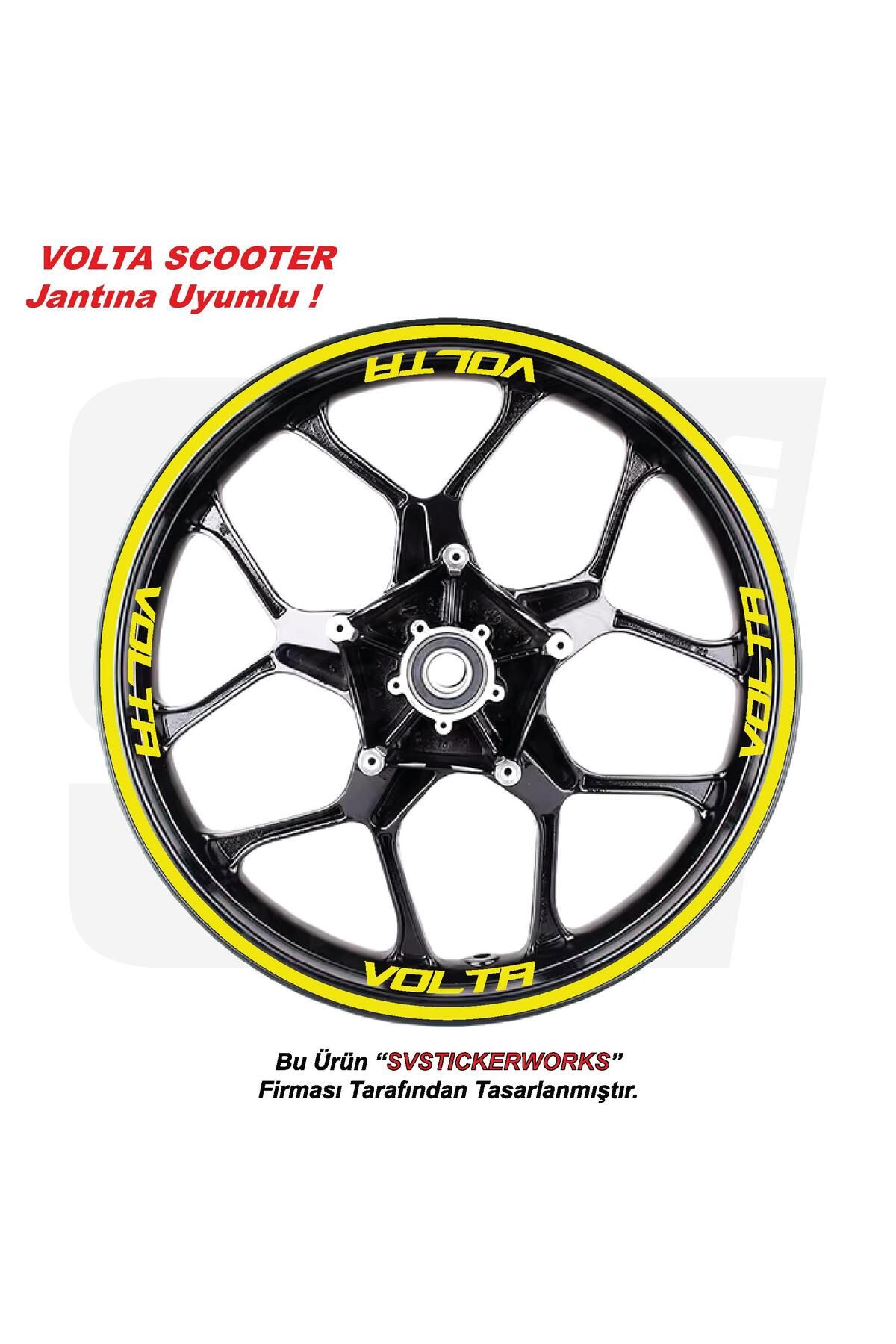 ARONA VOLTA Motosiklet Jant Şeridi 32'Li Set Sticker Etiket Modeli