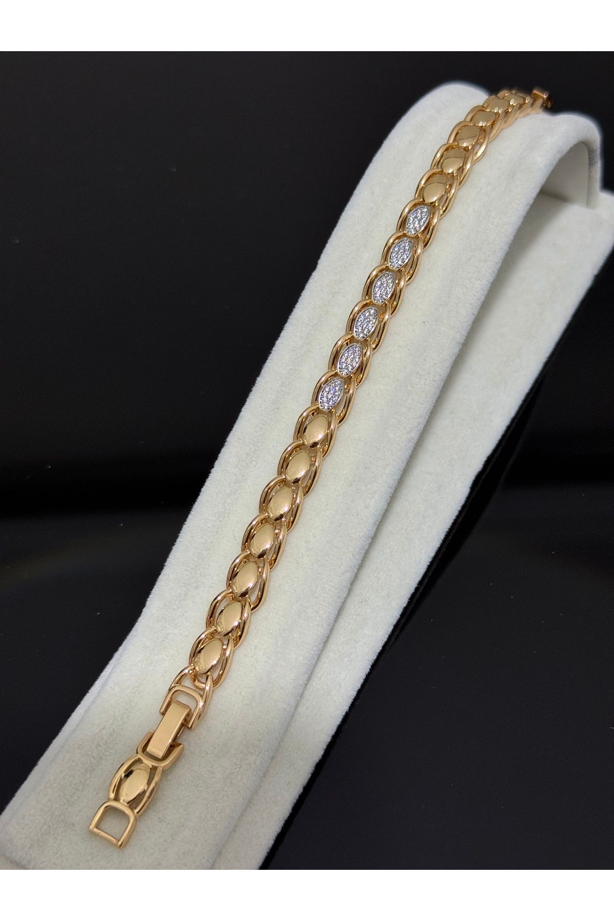 XUPING JEWELRY 316L zirkon taşlı çelik bileklik paslanmaz kararmaz