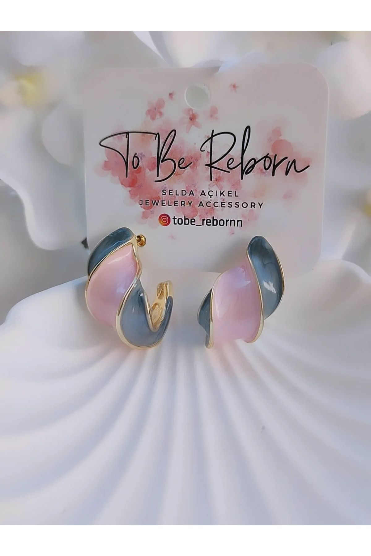 To Be Reborn Çelik Mineli Orta Boy Salyangoz Model Küpe Yeni Sezon Trend Modeller