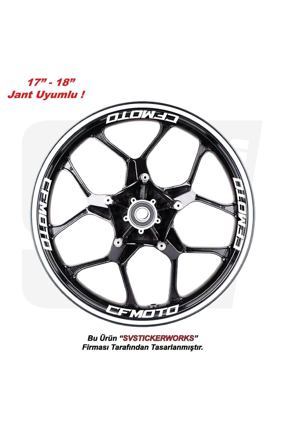 ARONA CFMOTO Motosiklet Jant Şeridi 32'Li Set Sticker Etiket Modeli