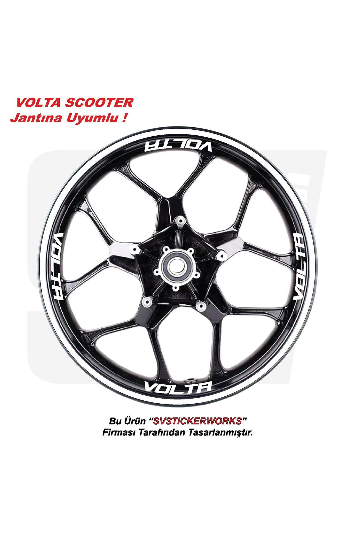 ARONA VOLTA Motosiklet Jant Şeridi 32'Li Set Sticker Etiket Modeli