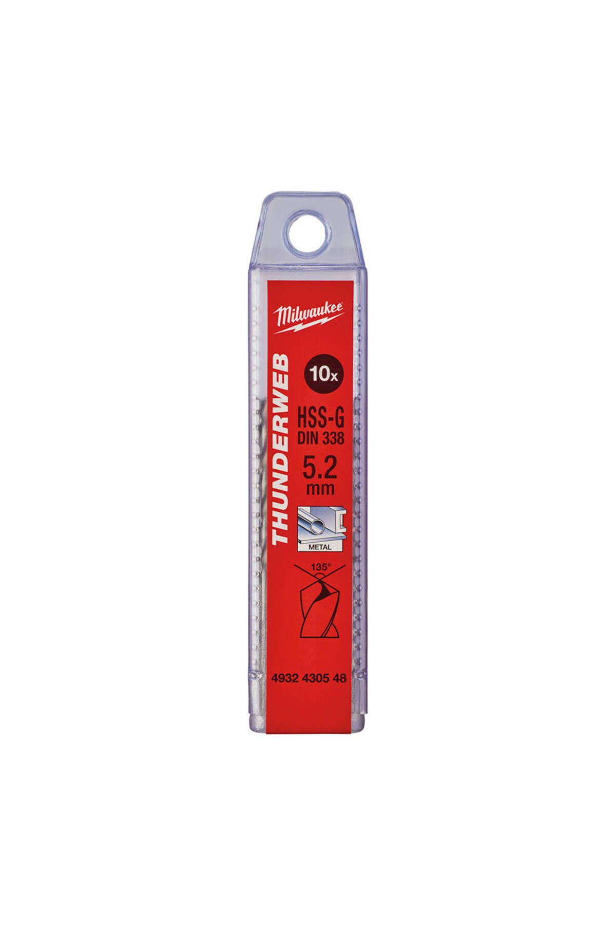 Milwaukee 5. 2x86 mm Metal Matkap Ucu Thunderweb Seri 10'lu MİLWAUKEE