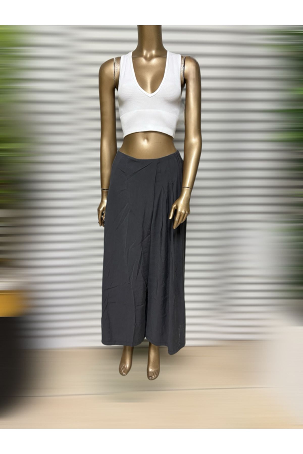 SEMİZ GİYİM Semiz Giyim Fitilli Crop Atlet