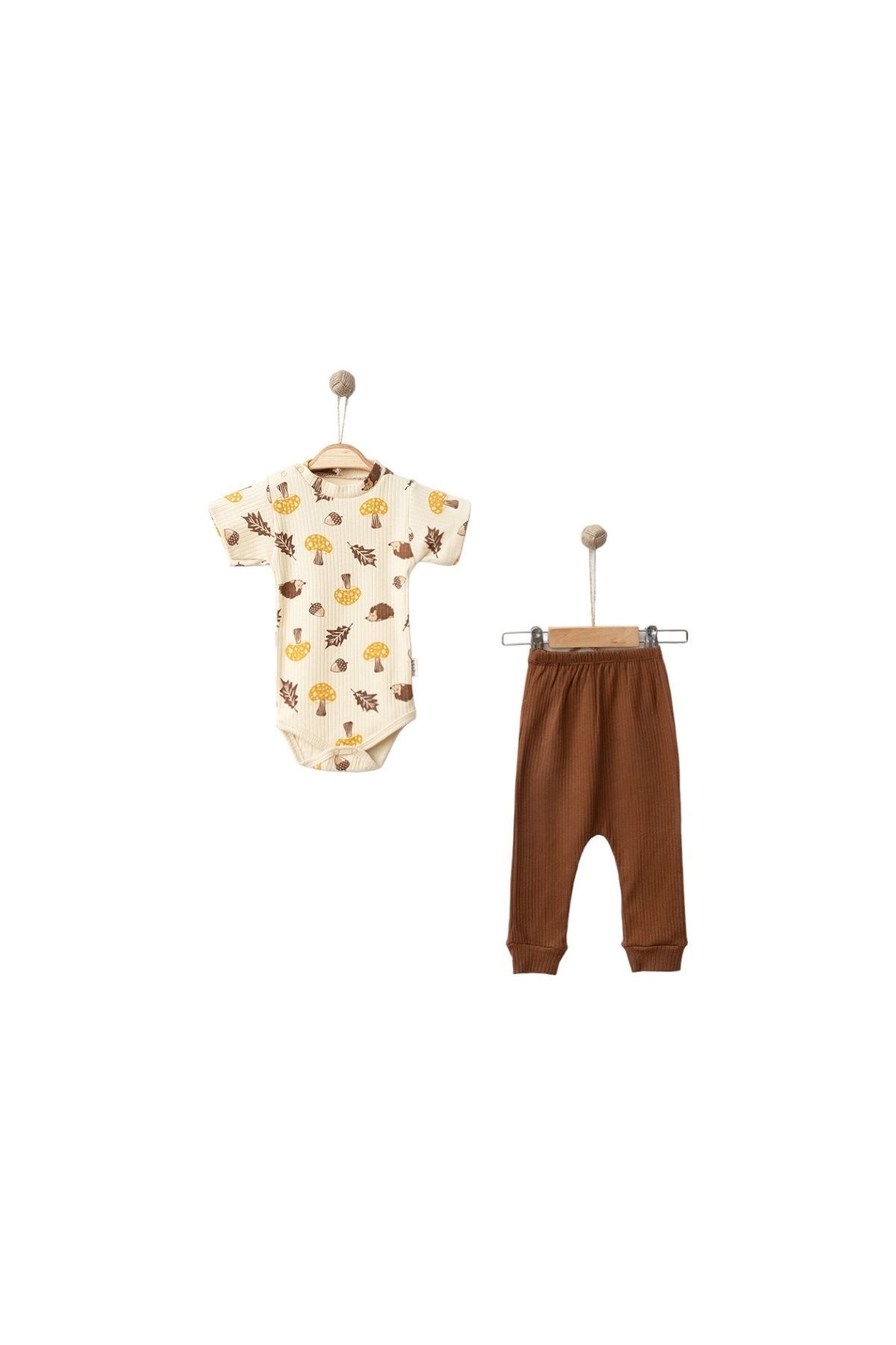 Ozer Baby Store Kirpi Desenli Badili Kısa Takım