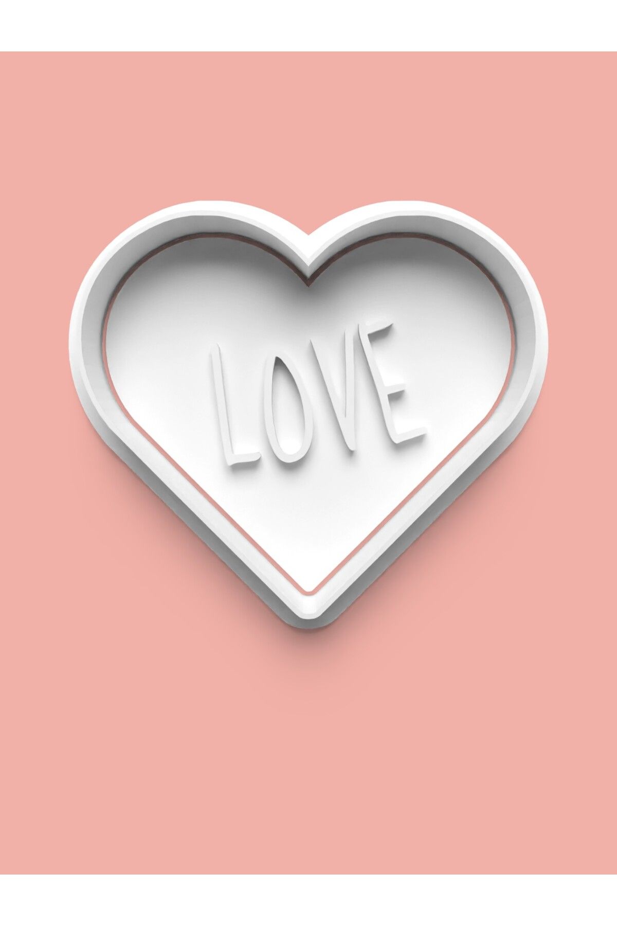 AKTASTORE Love Yazılı Kalp Kurabiye Kalıbı Ve Şeker Hamuru Kalıbı