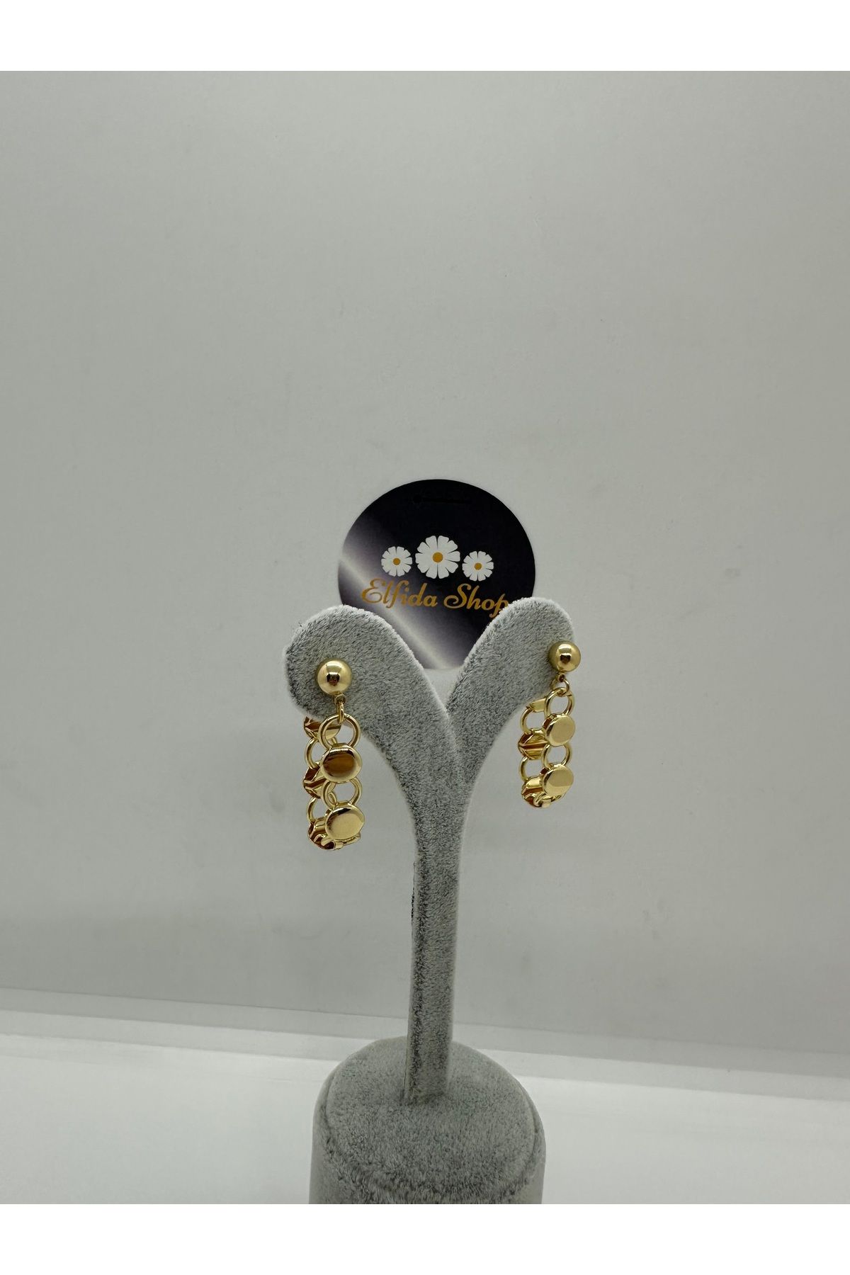 Elfida Shop JEWELRY SALLANTILI ÇELİK KÜPE