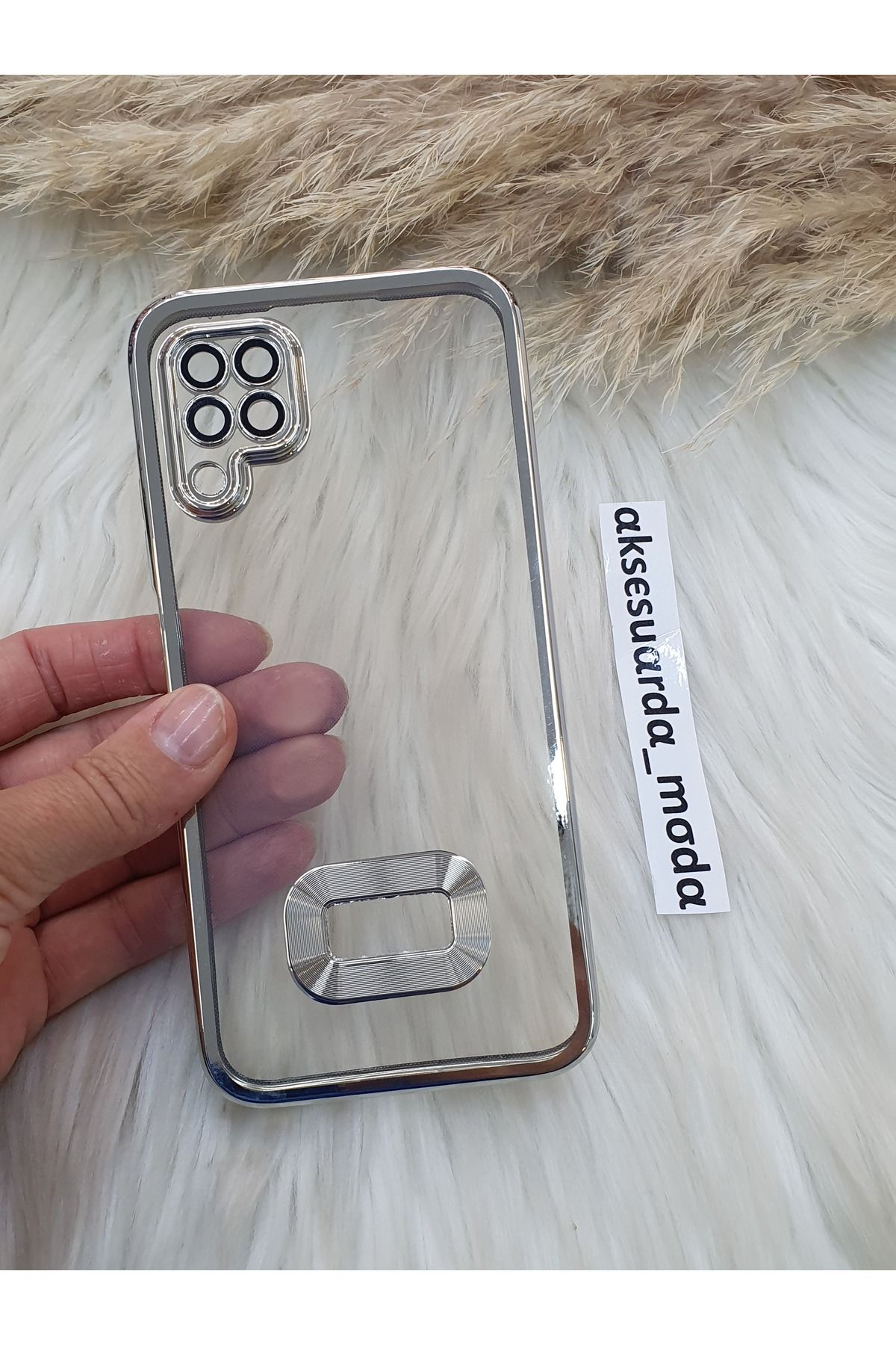 ZB Aksesuarda Moda HUAWEİ P40 LİTE Uyumlu Kamera Lensli Logo Detaylı Lazer Kesim Kılıf