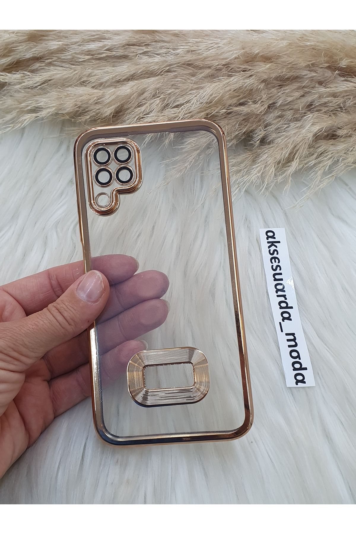 ZB Aksesuarda Moda HUAWEİ P40 LİTE Uyumlu Kamera Lensli Logo Detaylı Lazer Kesim Kılıf
