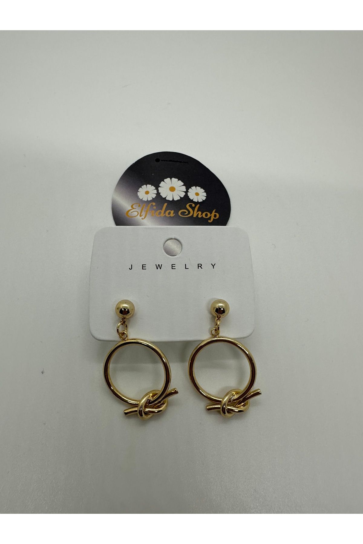 Elfida Shop SALLANTILI OVAL ÇELİK KÜPE
